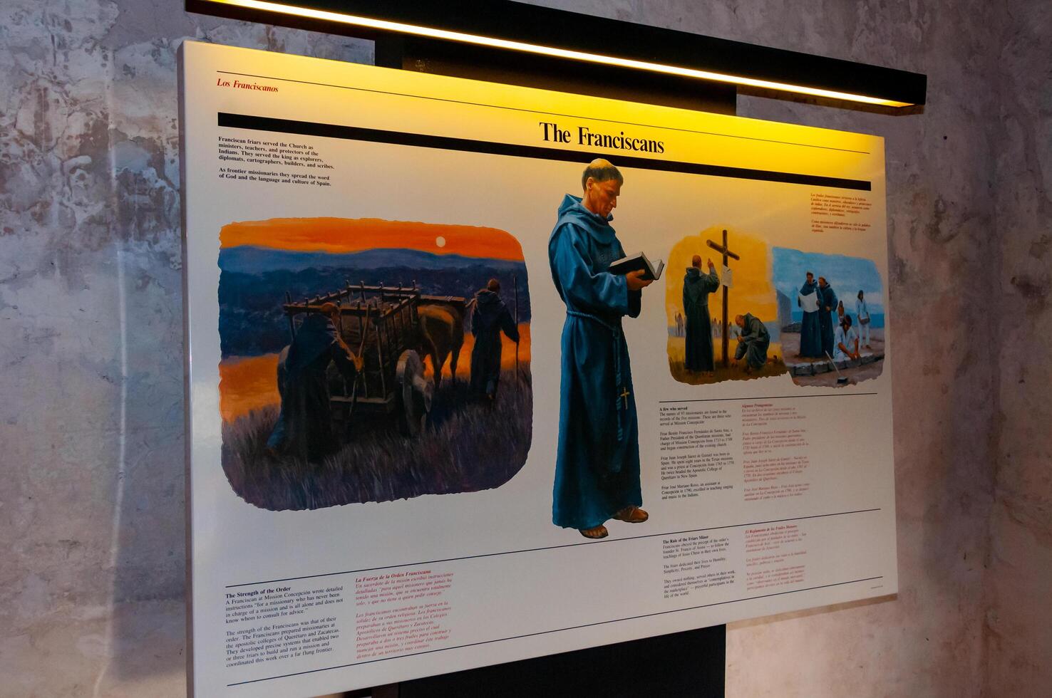 USA, TEXAS - NOVEMBER 25, 2011 information boards at the tourist site in Mission San Jose, San Antonio, Texas photo