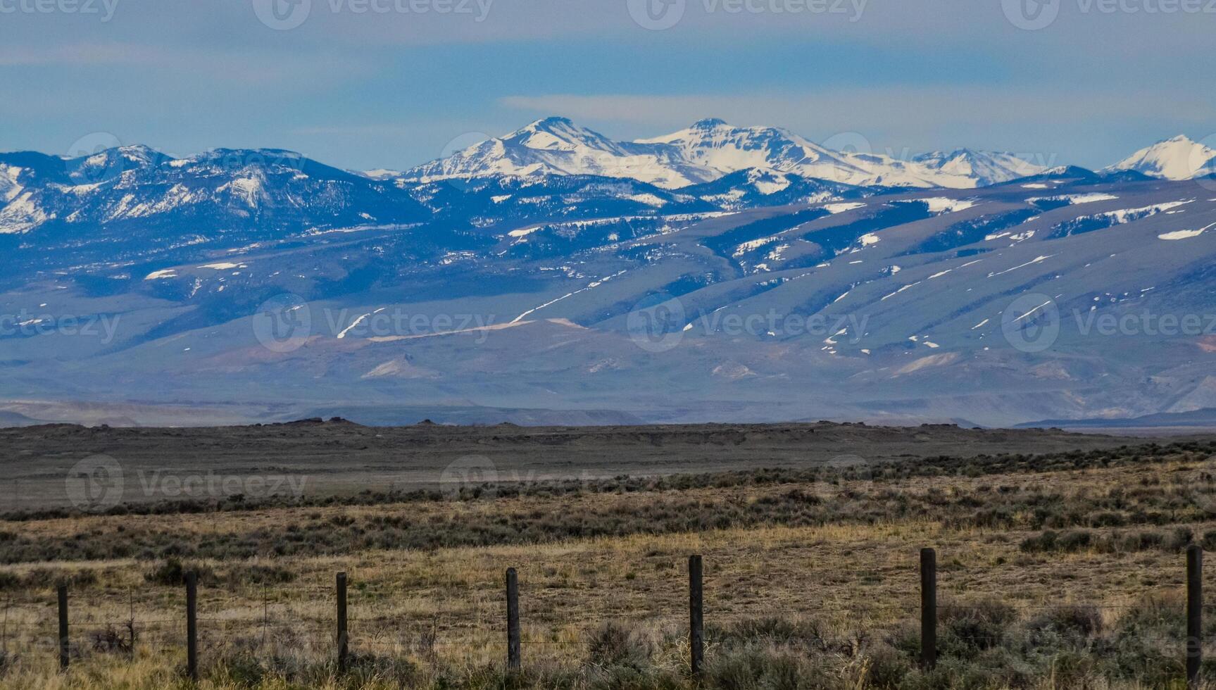 Mountain landscape, snow in the mountains in spring in Montana photo