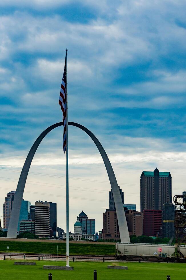 Missouri, USA - MAY 15, 2018 Saint Louis Arch with skyline, Missouri, USA photo