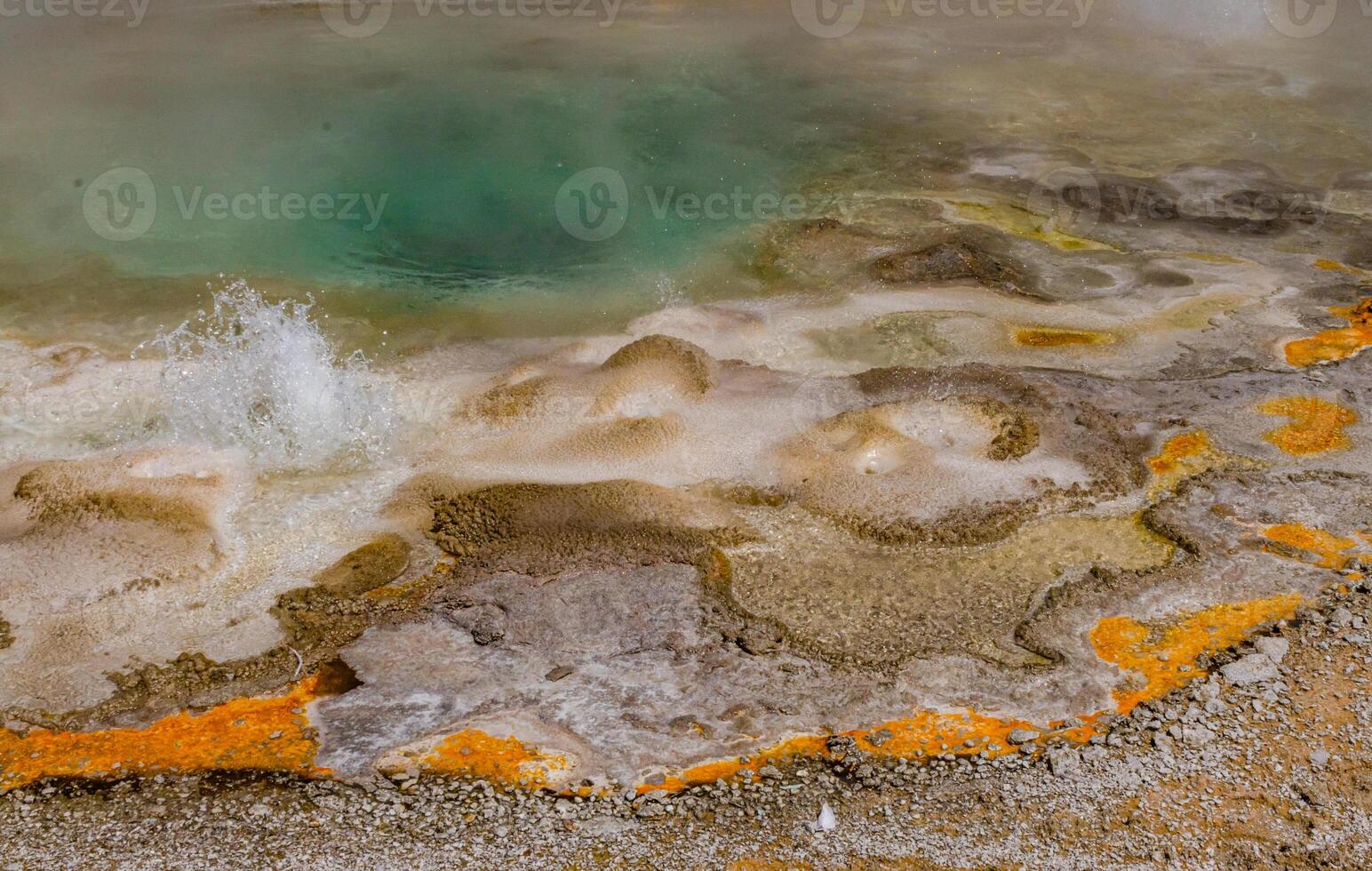 Boiling water bubbler Geyser. Active geyser with major eruptions. Yellowstone NP, Wyoming, US photo
