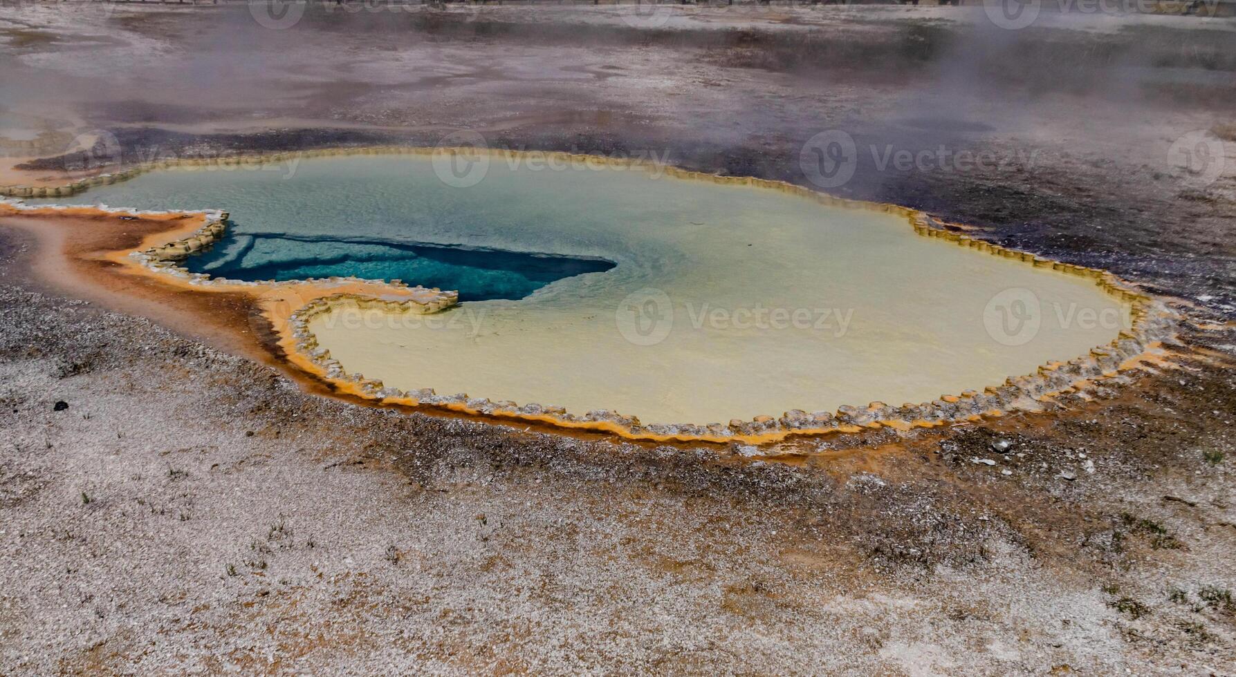 Boiling water bubbler Geyser. Active geyser with major eruptions. Yellowstone NP, Wyoming, US photo
