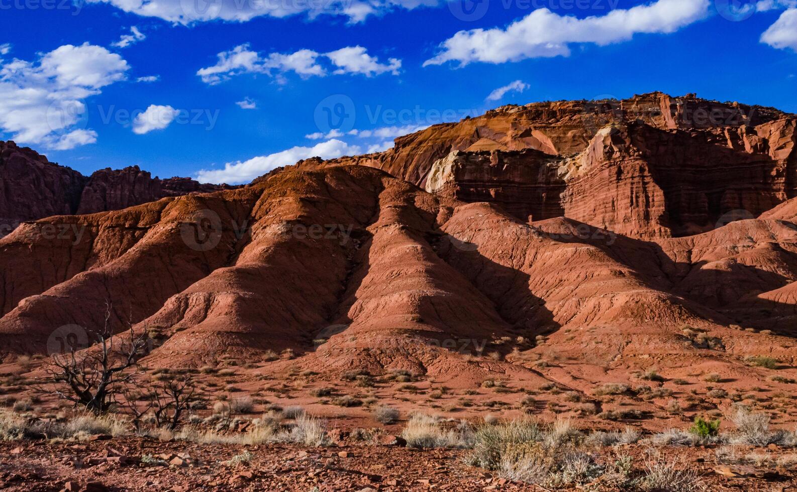 Layered clay and stone geological formations in Canyonlands NP is in Utah photo
