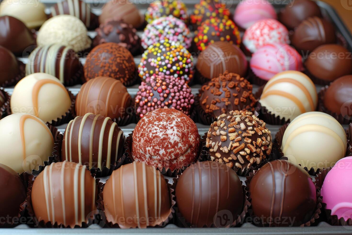 Assorted Chocolate Truffles in a Box photo