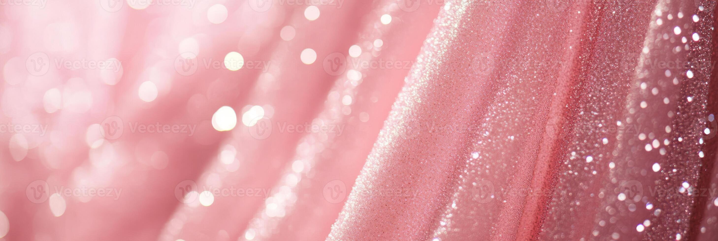 The shimmering pink fabric beautifully draped in an elegant manner is simply perfect for fashion and event designs photo