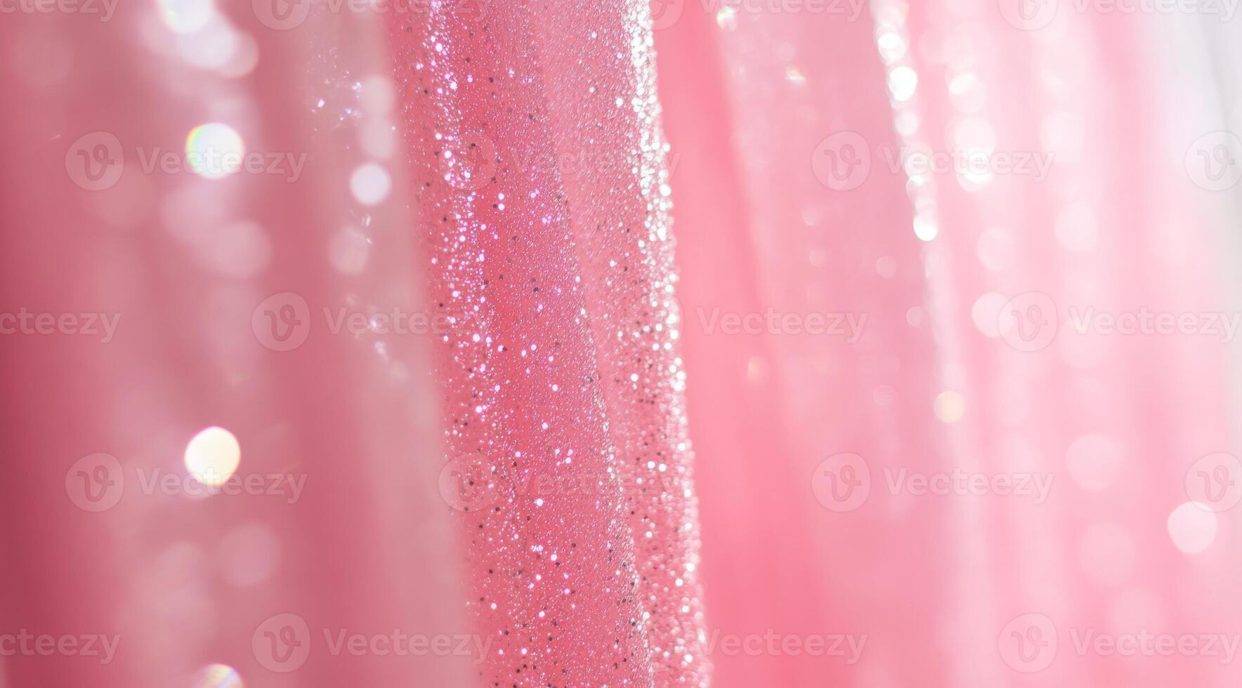Gorgeous and elegant pink curtains shimmering beautifully with a glittery texture that catches the light photo