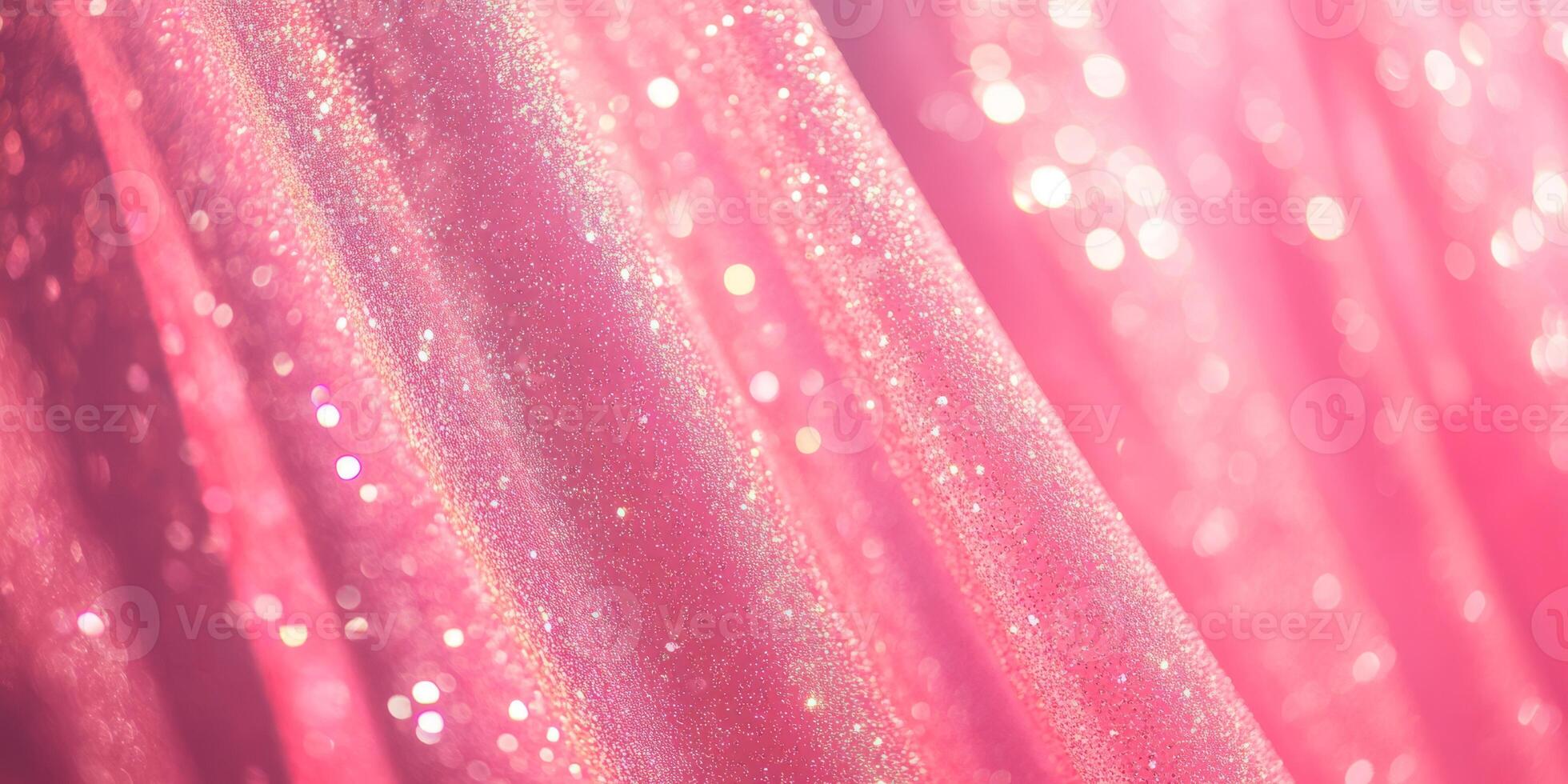 Closeup of soft pink fabric adorned with sparkling glitter, perfect for festive themes and occasions photo