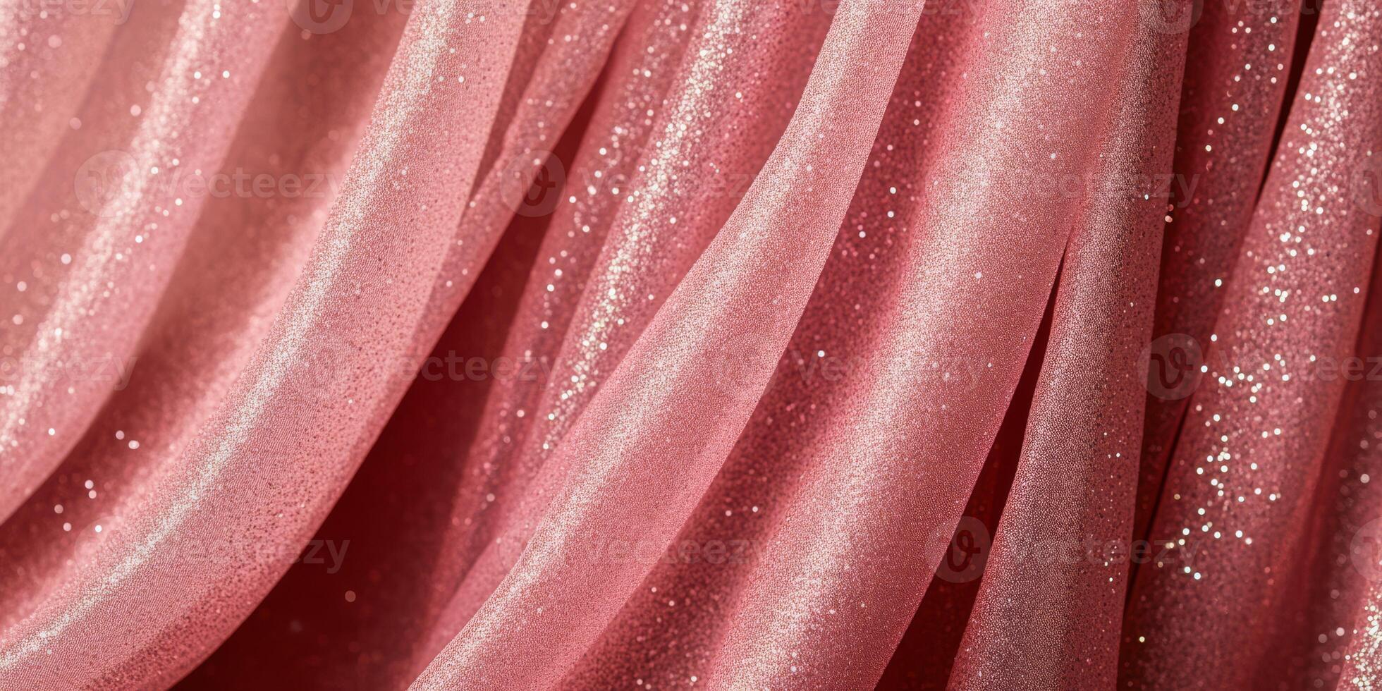 The luxurious pink fabric boasts a stunning shimmering texture that is perfect for creating elegant designs photo