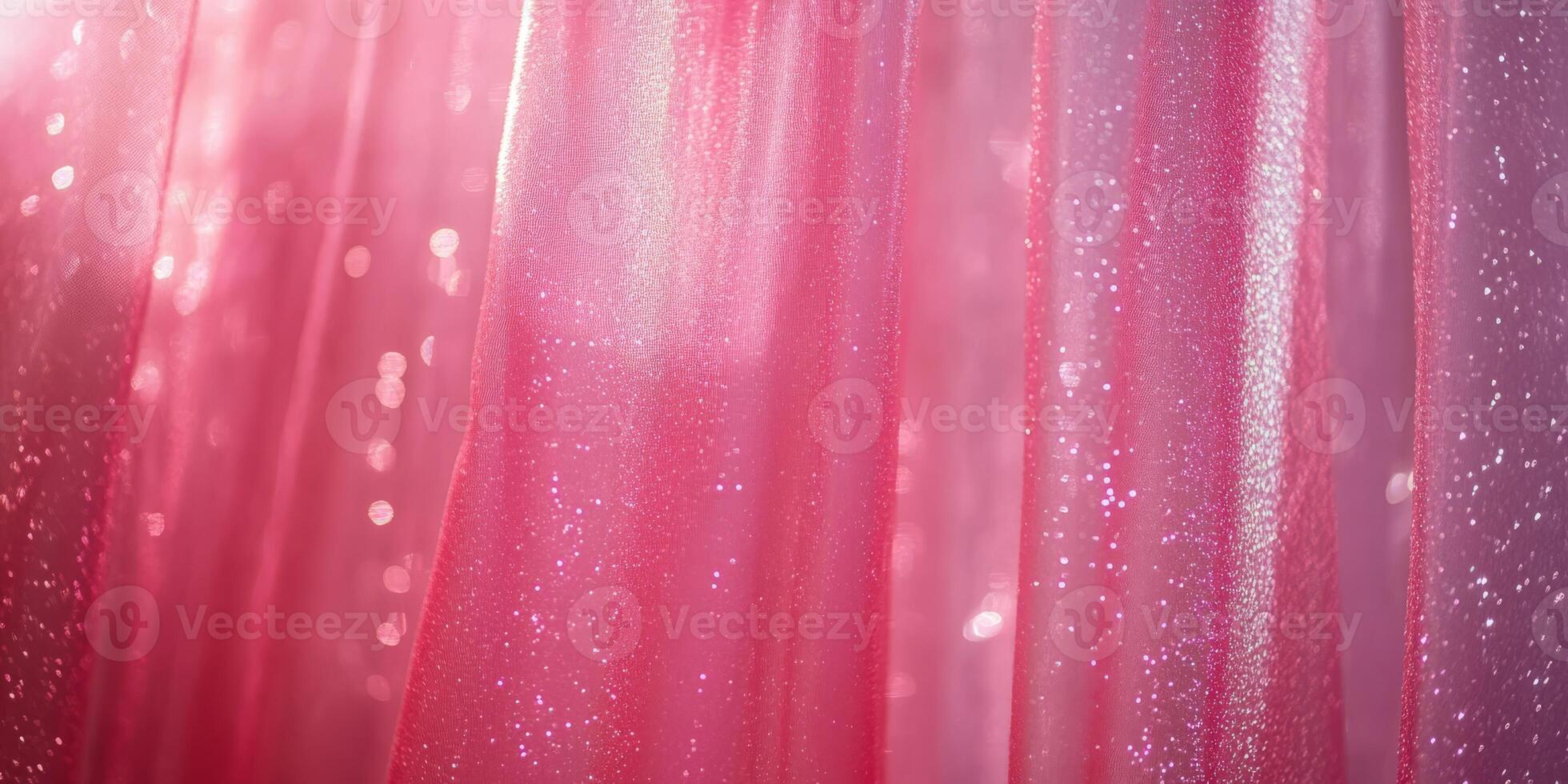A mesmerizing closeup of a beautifully shimmering pink fabric, making it perfect for a variety of creative projects photo