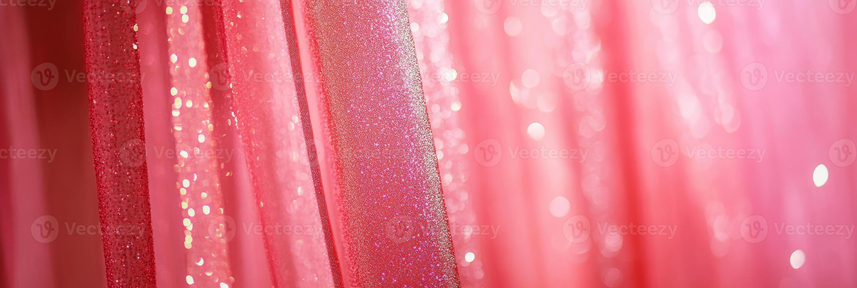 This vibrant pink fabric with shimmering sequins is perfect for creative projects and stylish fashion displays photo