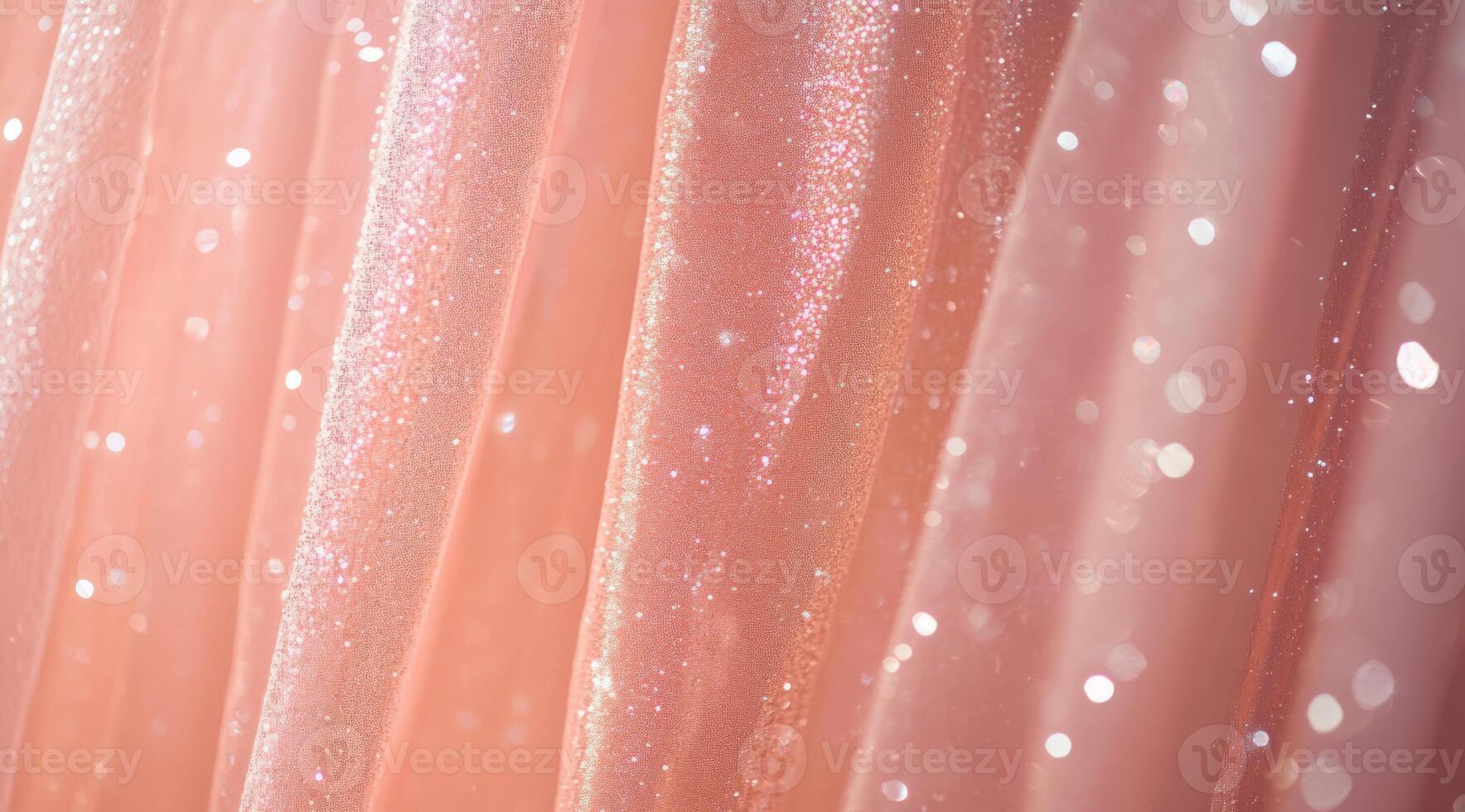 This delicate pink fabric, with its sparkling effects, is perfect for elegant designs and various backgrounds photo