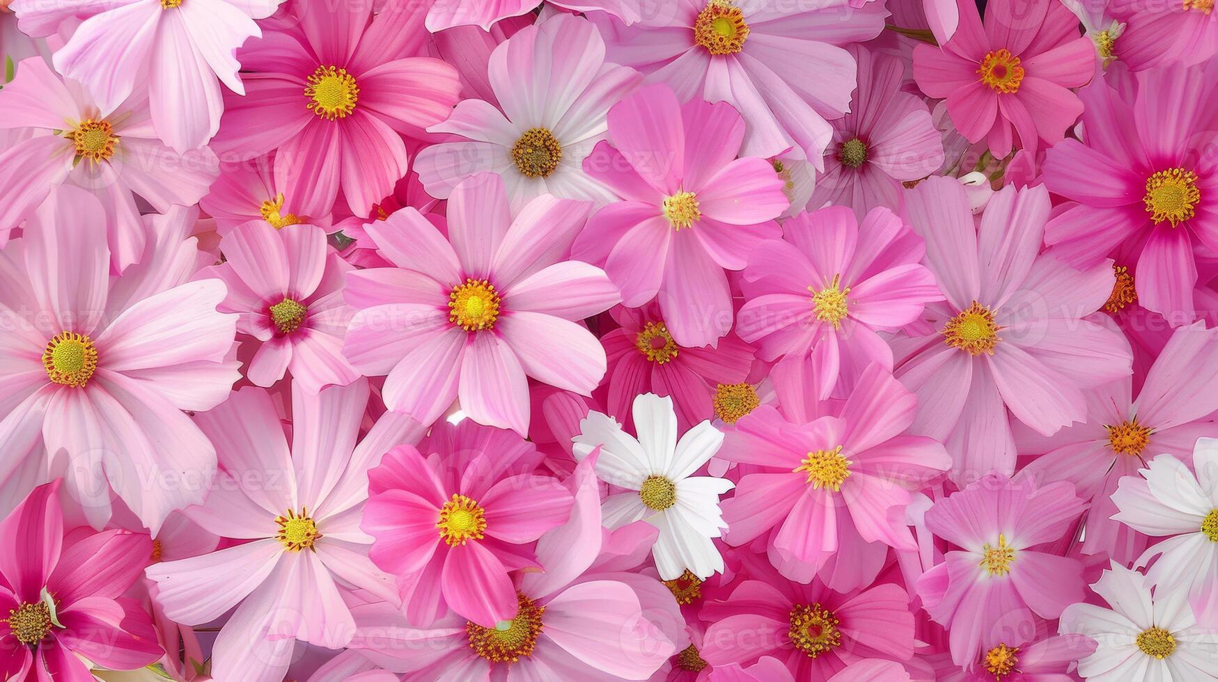 A captivating assortment of vibrant pink flowers beautifully showcasing natures vivid colors and delicate charm photo