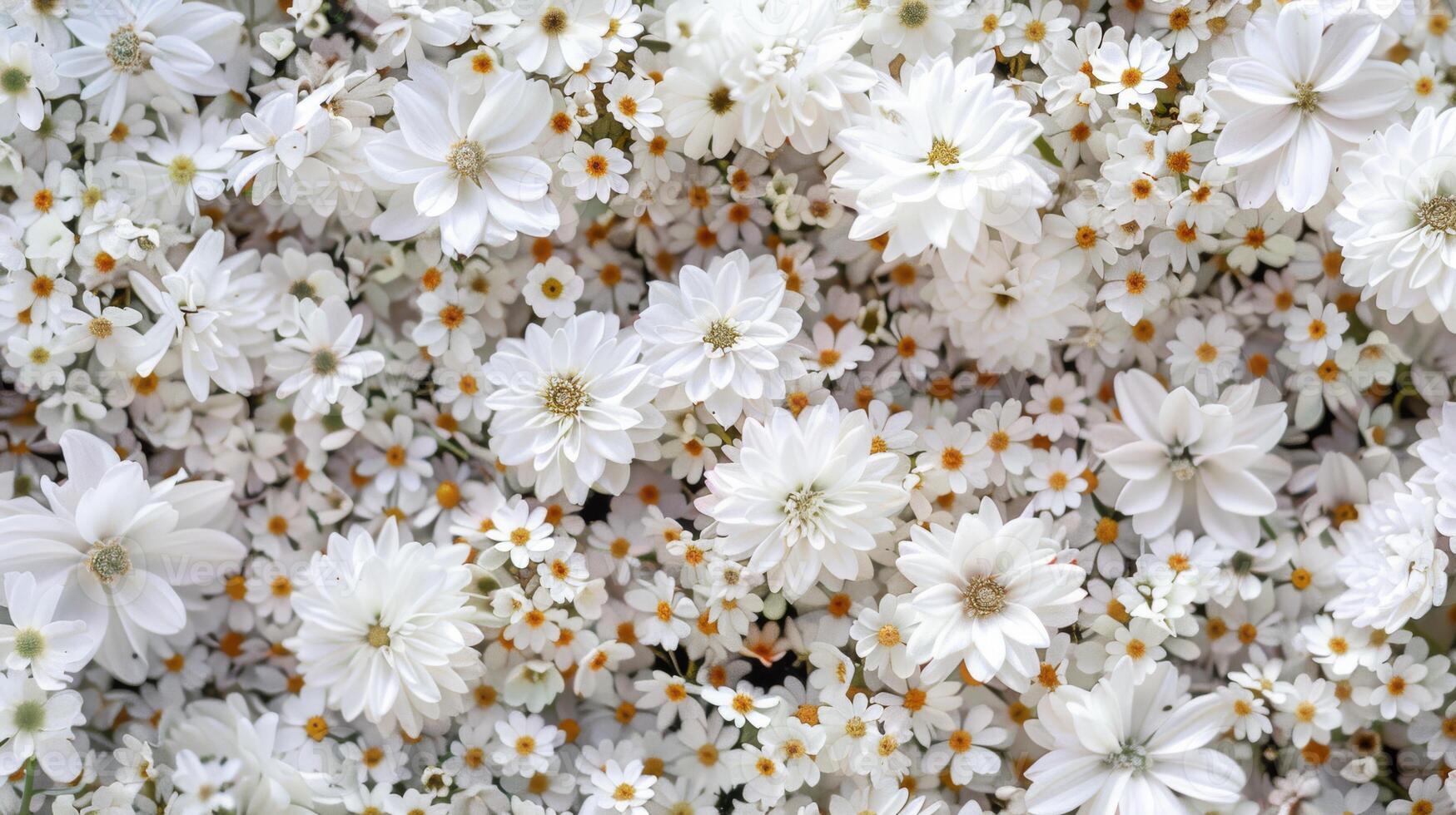 A stunning and captivating arrangement of bright white flowers that creates a peaceful and elegant backdrop photo