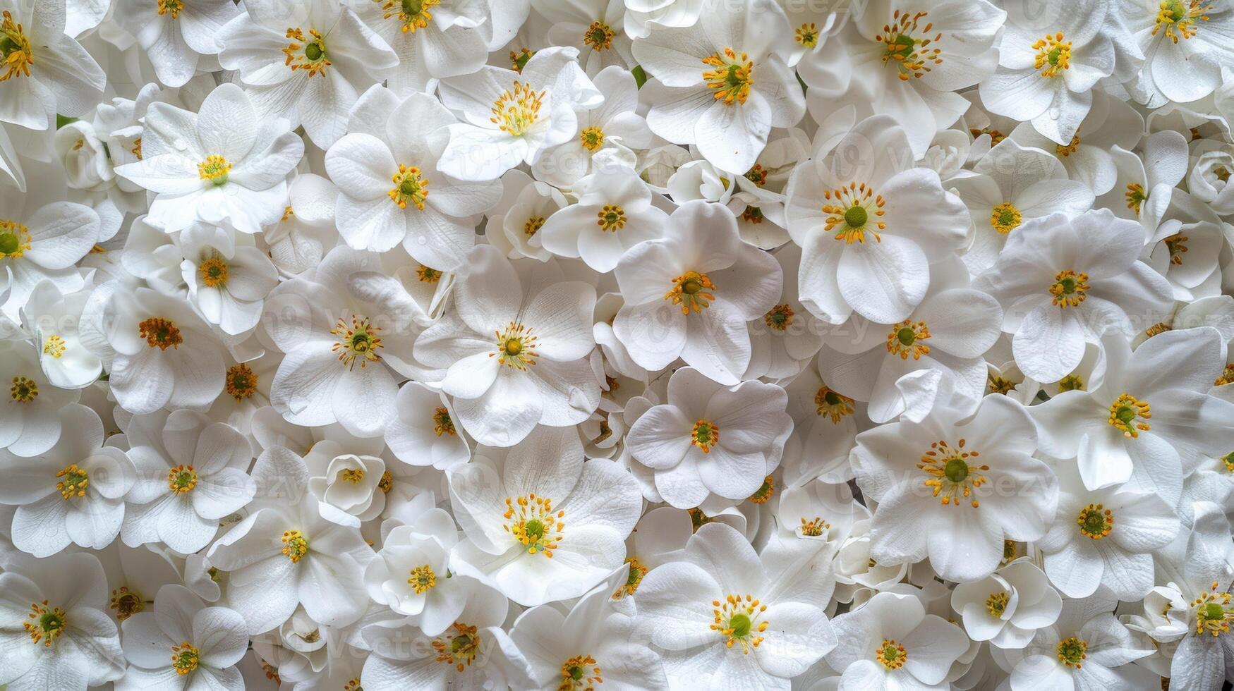 A serene arrangement of beautiful white flowers showcasing their captivating beauty and tranquility photo