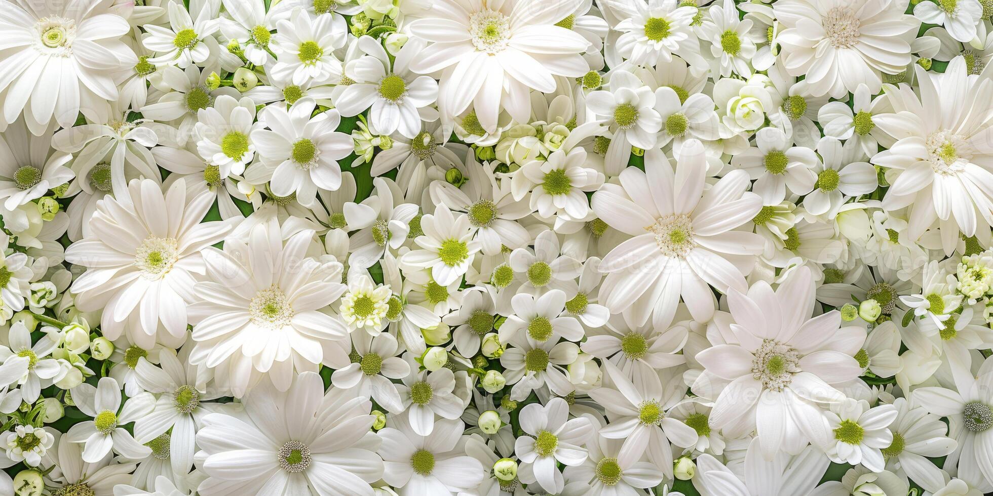 A beautiful and stunning display of bright white flowers, perfect for various naturethemed projects and designs photo