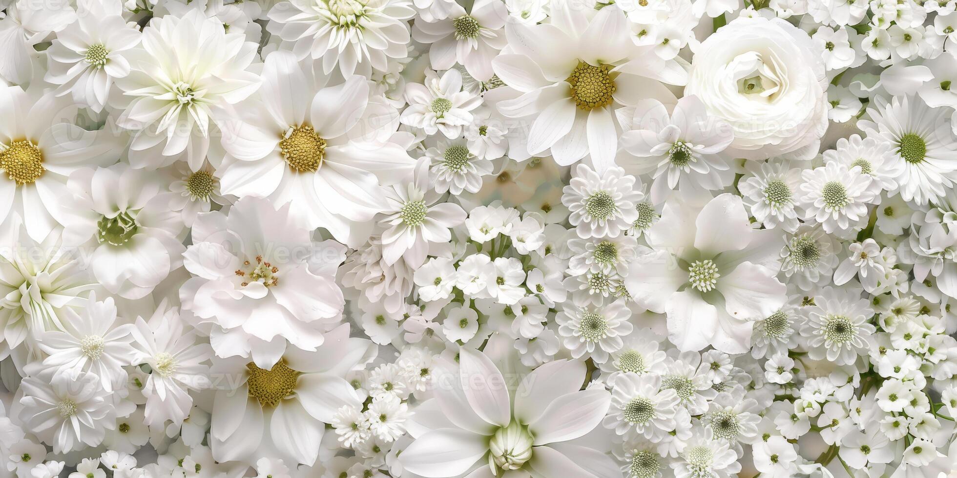 This collection includes beautiful white flowers, perfect for elegant presentations and serene designs photo