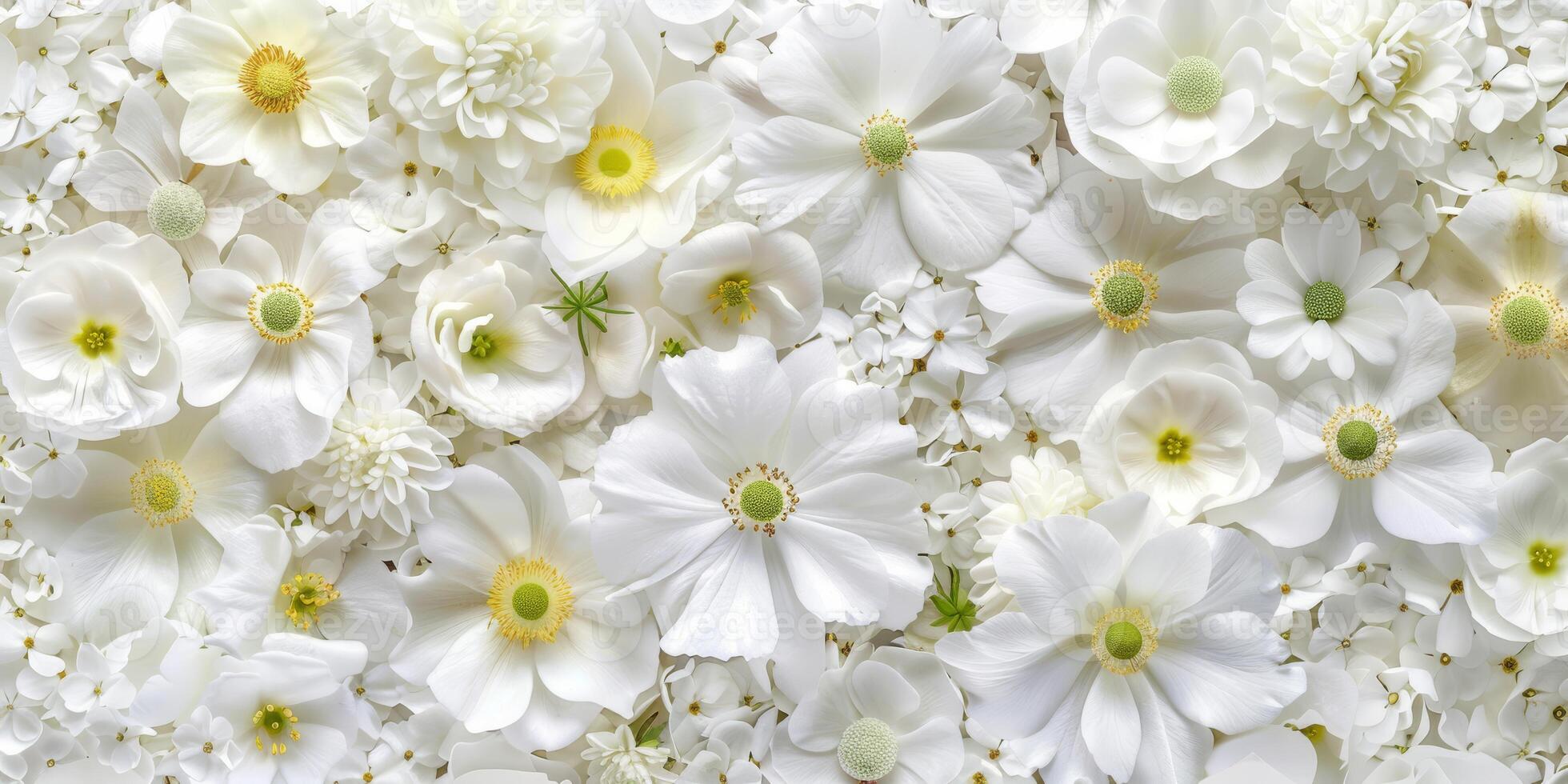 This is a stunning collection of beautiful white flowers, ideal for backgrounds, designs, and decoration ideas photo