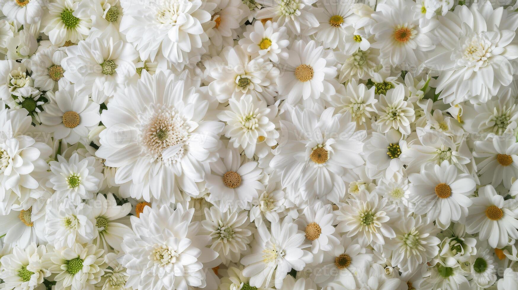 A breathtaking closeup of delicate white flowers that beautifully conveys a sense of purity and tranquility photo