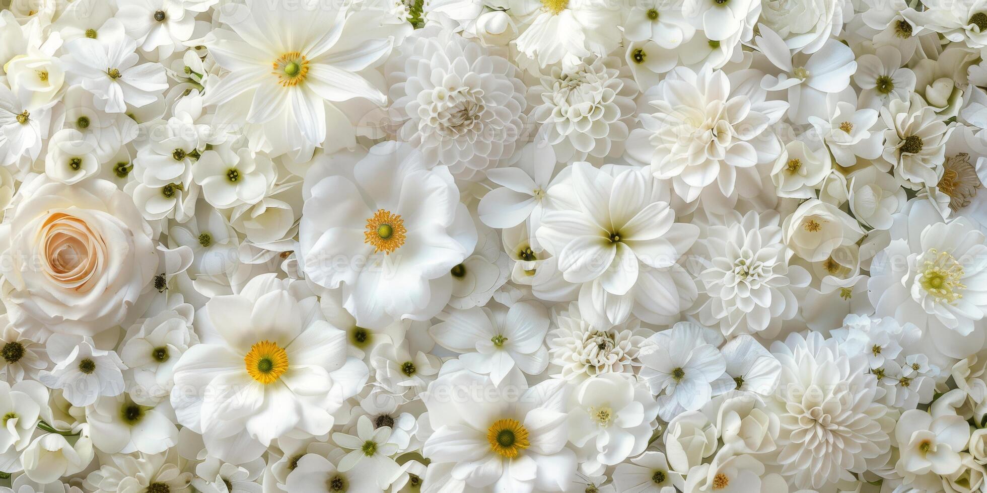 A serene and stunning display of beautiful white flowers that is perfect for weddings, and other celebrations, too photo