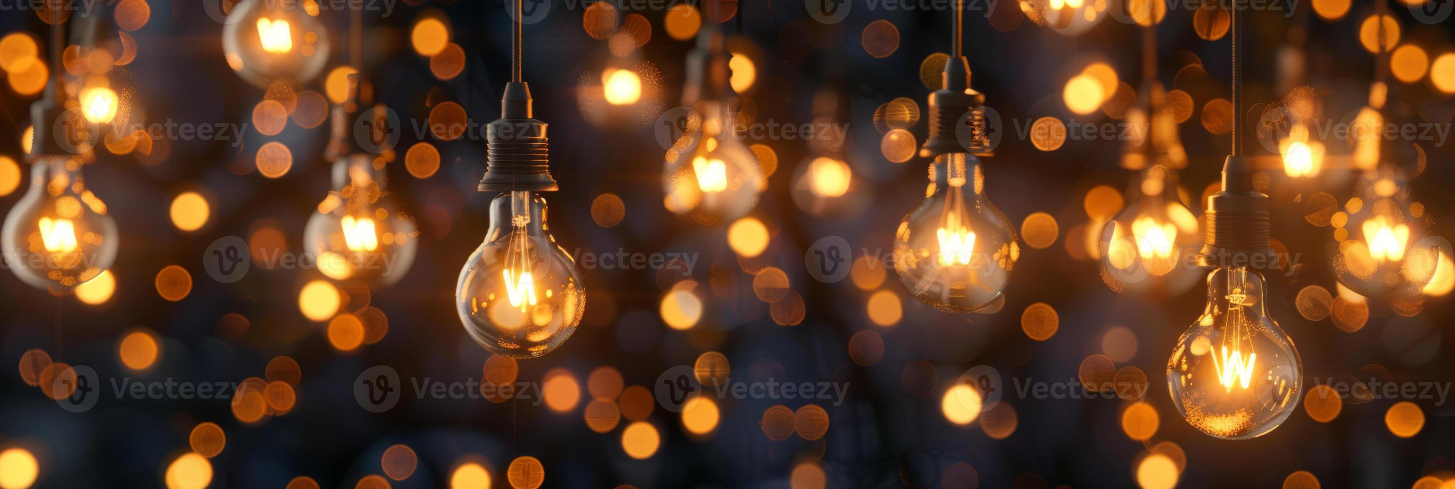Warm, glowing lights create a stunning and beautiful bokeh effect, which is perfect for your festive decorations photo