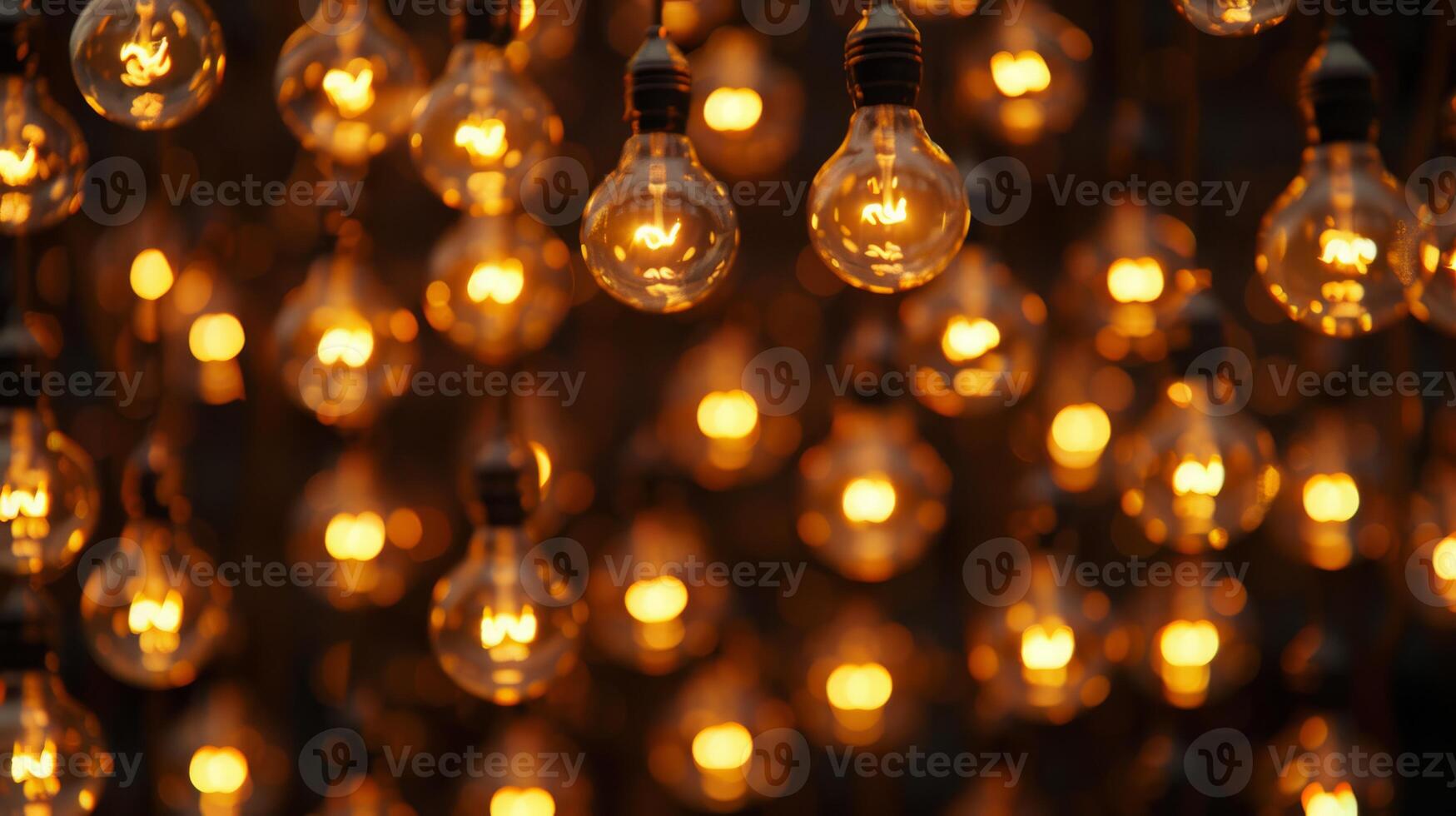 Vintagestyle light bulbs produce a warm, inviting glow, making them perfect for beautifully ambient lighting photo