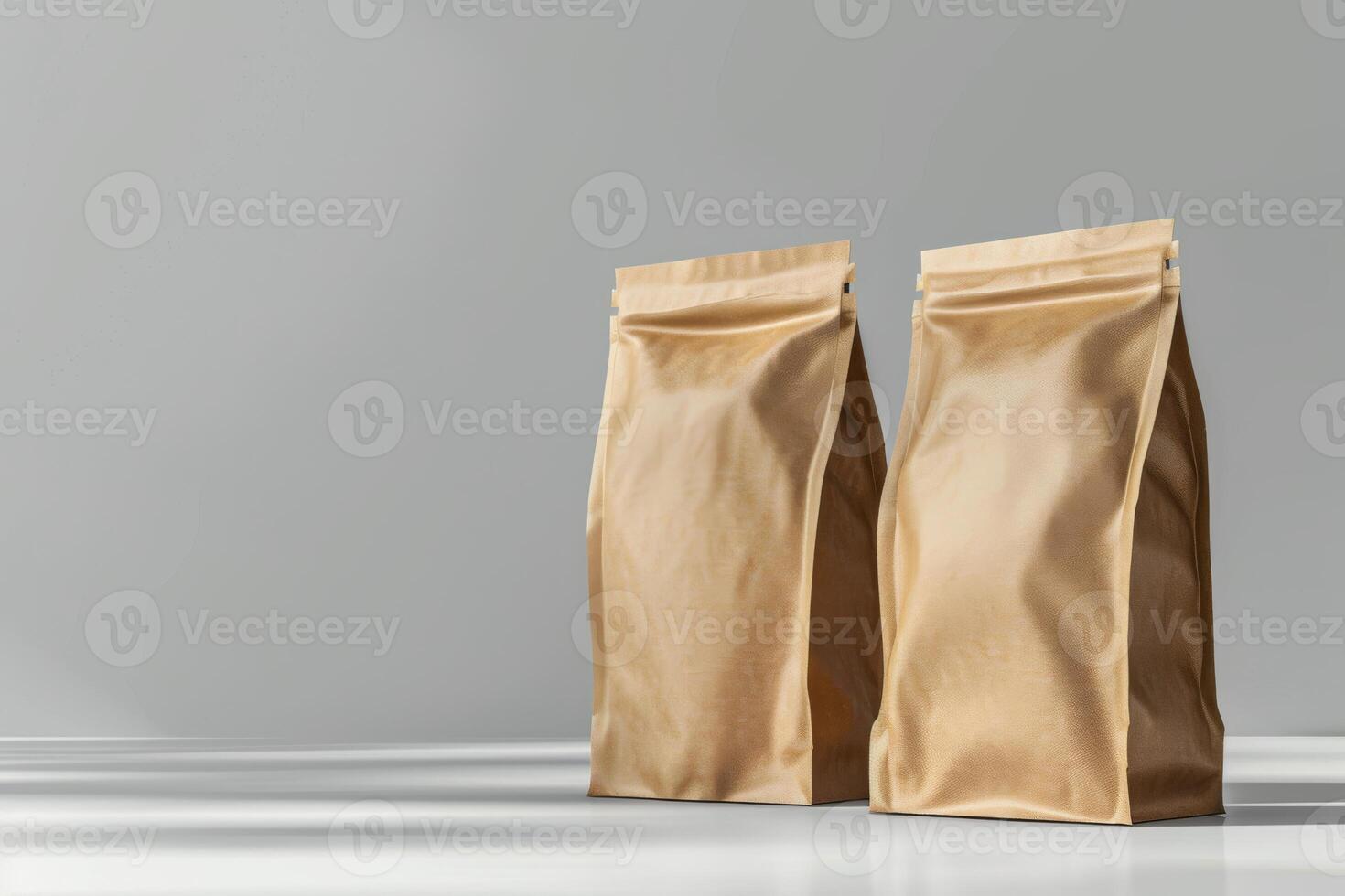Create stunning packaging presentations with these beautifully realistic brown paper bags. They are perfect for showcasing your unique product designs in a creative and eyecatching way photo