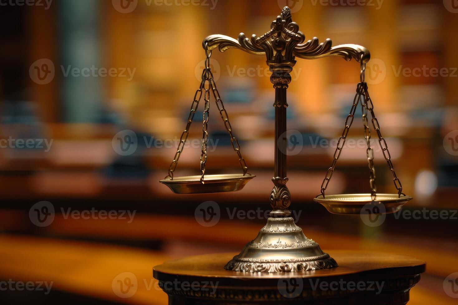 This serves as an iconic representation of balance and justice within a courtroom environment, embodying fairness photo