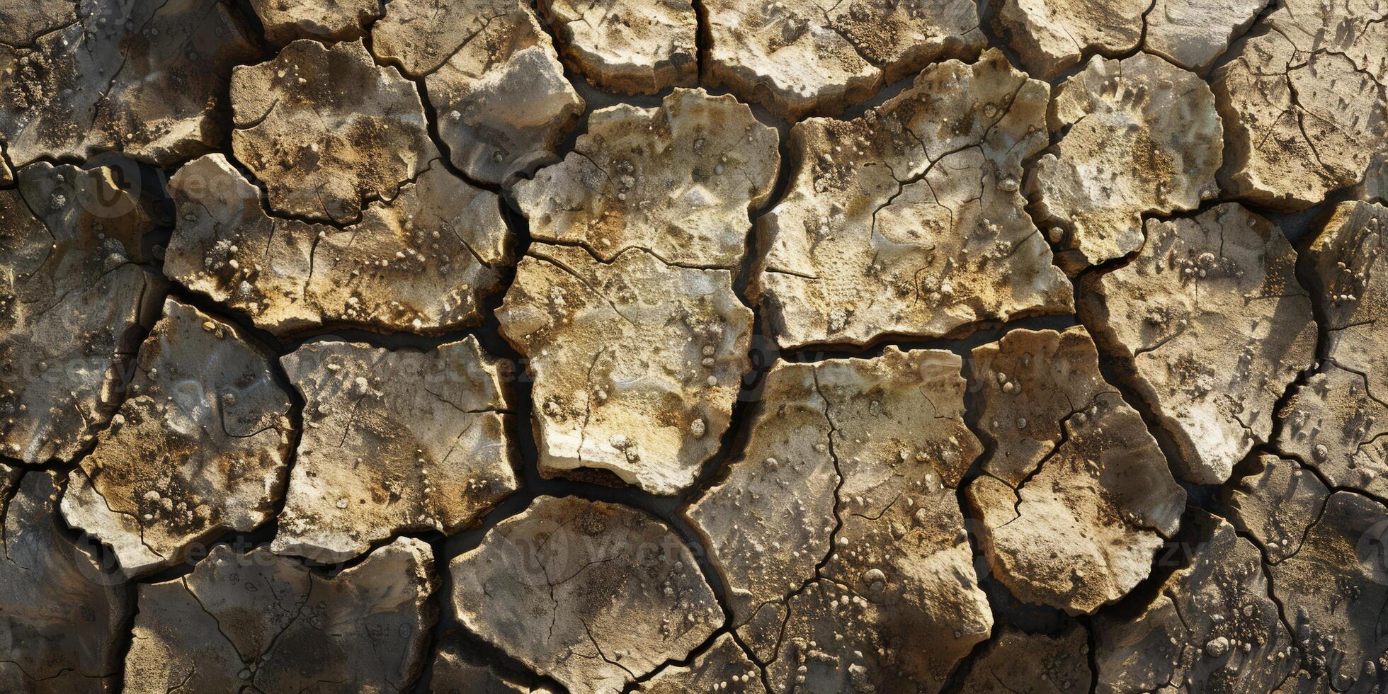 This image shows cracked earth, highlighting the severe impact of prolonged drought from climate change on ecosystems, significantly affecting agriculture, forestry, and other areas photo