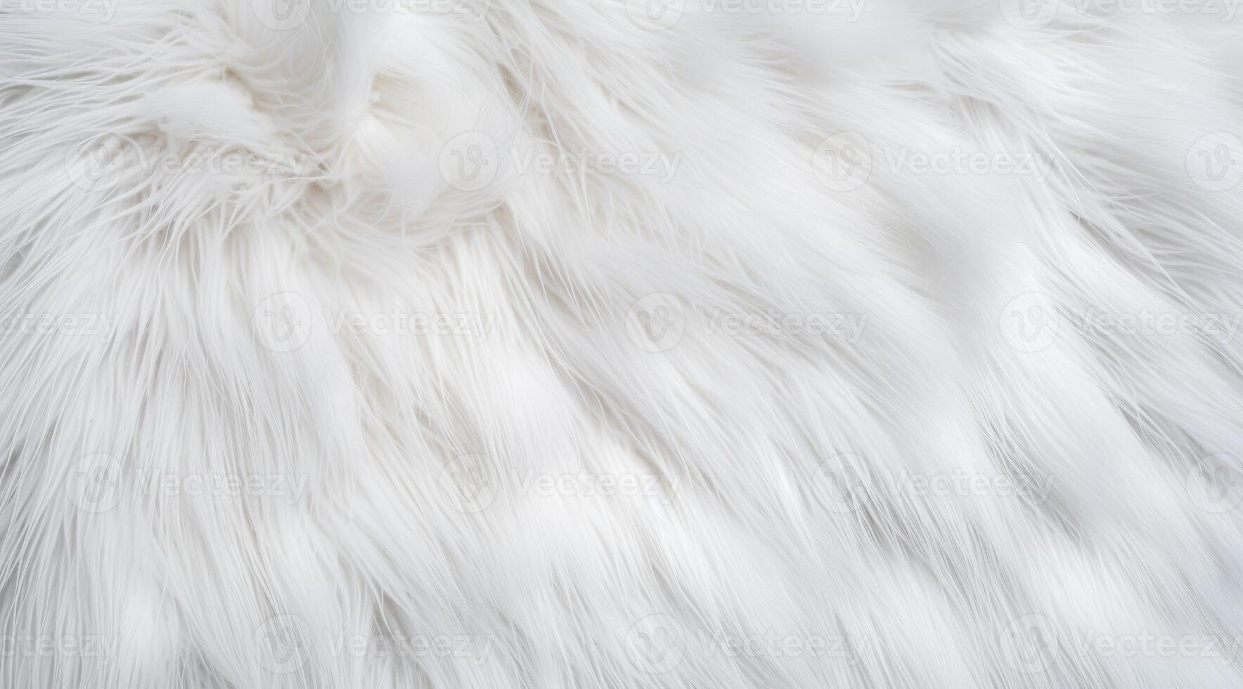 Experience a luxurious and incredibly soft white fur texture, ideal for enhancing design and fashion backgrounds photo