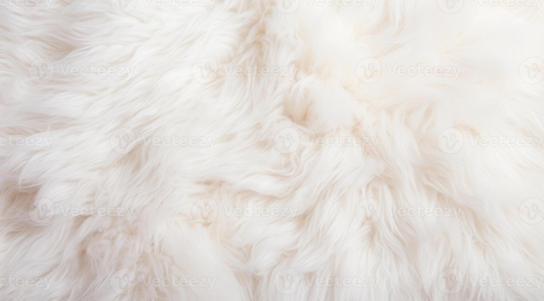 This elegant soft texture of white fur is perfect for creating cozy textiles and stunning decorative backgrounds photo