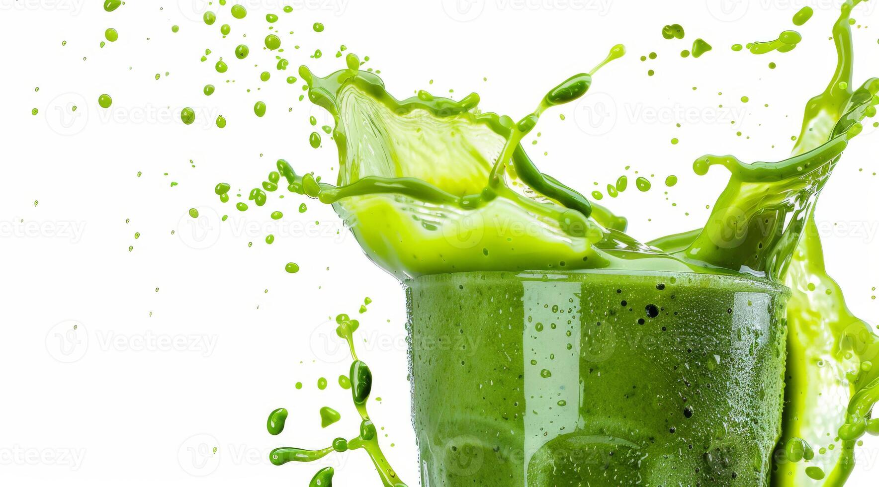 Experience a lively splash of nutrition packed with goodness in this vibrant green smoothie. It is perfect for providing a healthy boost and delicious flavor that you can enjoy in every single sip photo