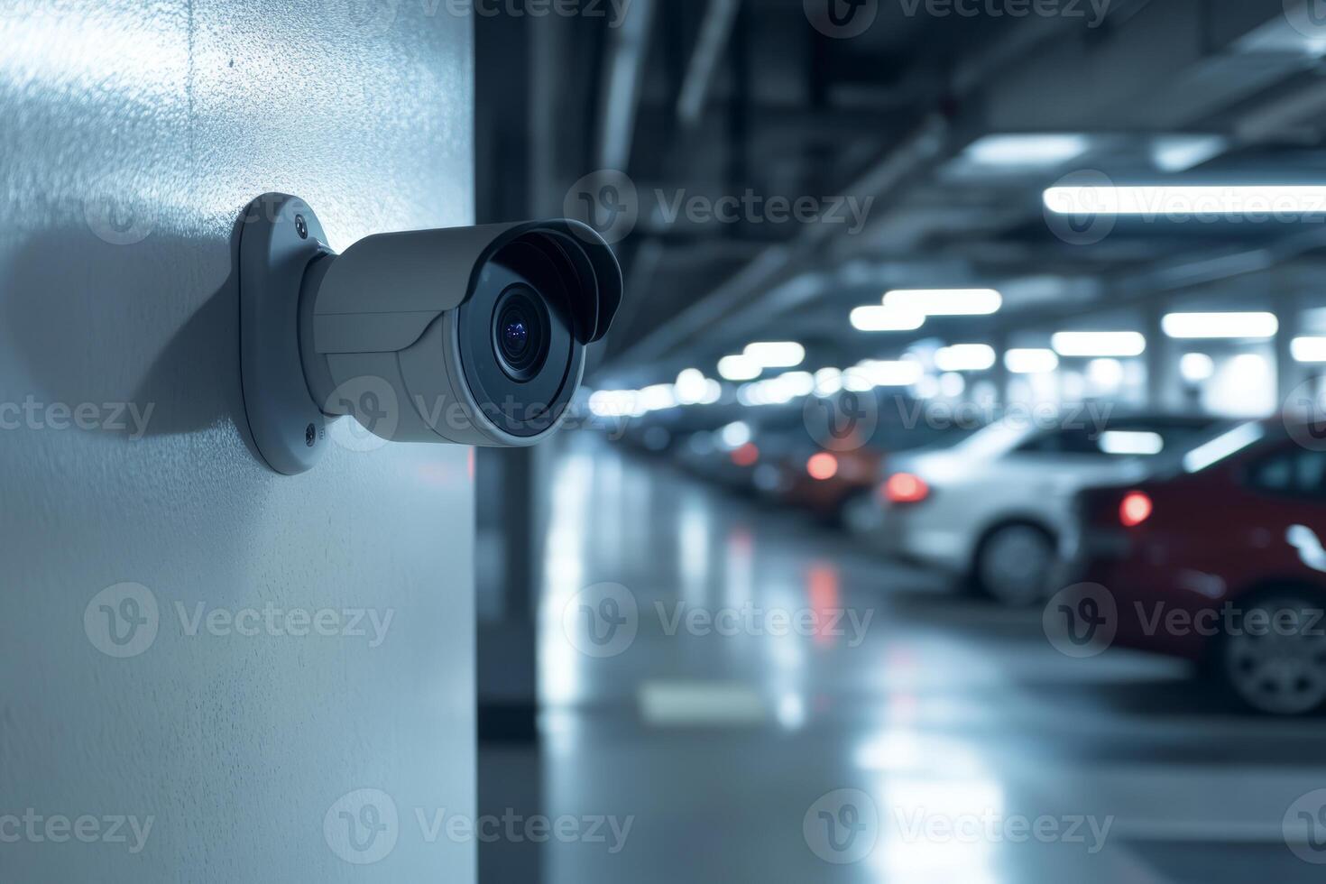 Explore the advanced features of this cuttingedge IP security camera system, designed to efficiently monitor parking garages and significantly enhance security in these crucial areas photo