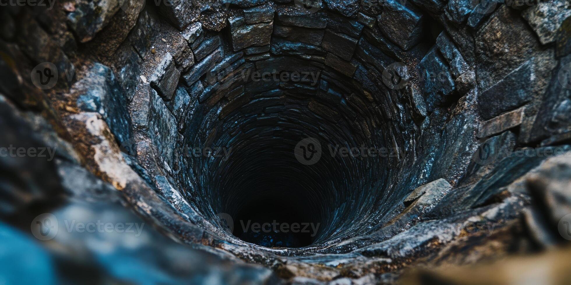 Explore the mysterious depths of this ancient well, symbolizing artistry and craftsmanship of past eras photo