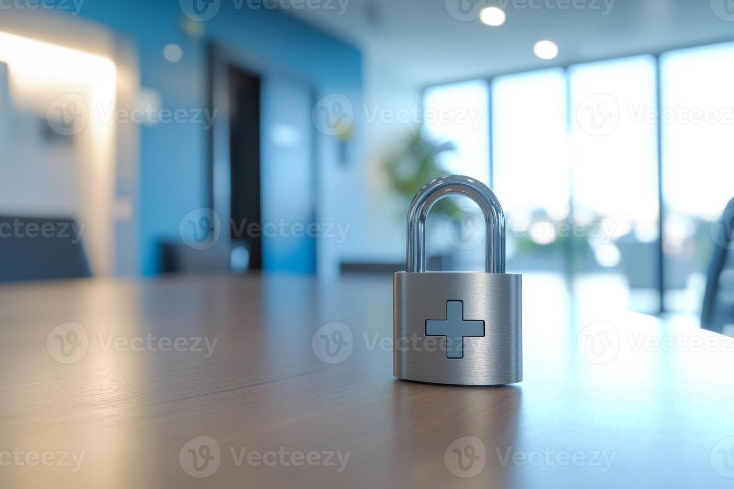 A padlock serves as a powerful symbol of data security, emphasizing the crucial importance of safeguarding sensitive healthcare information within contemporary hospital environments today photo