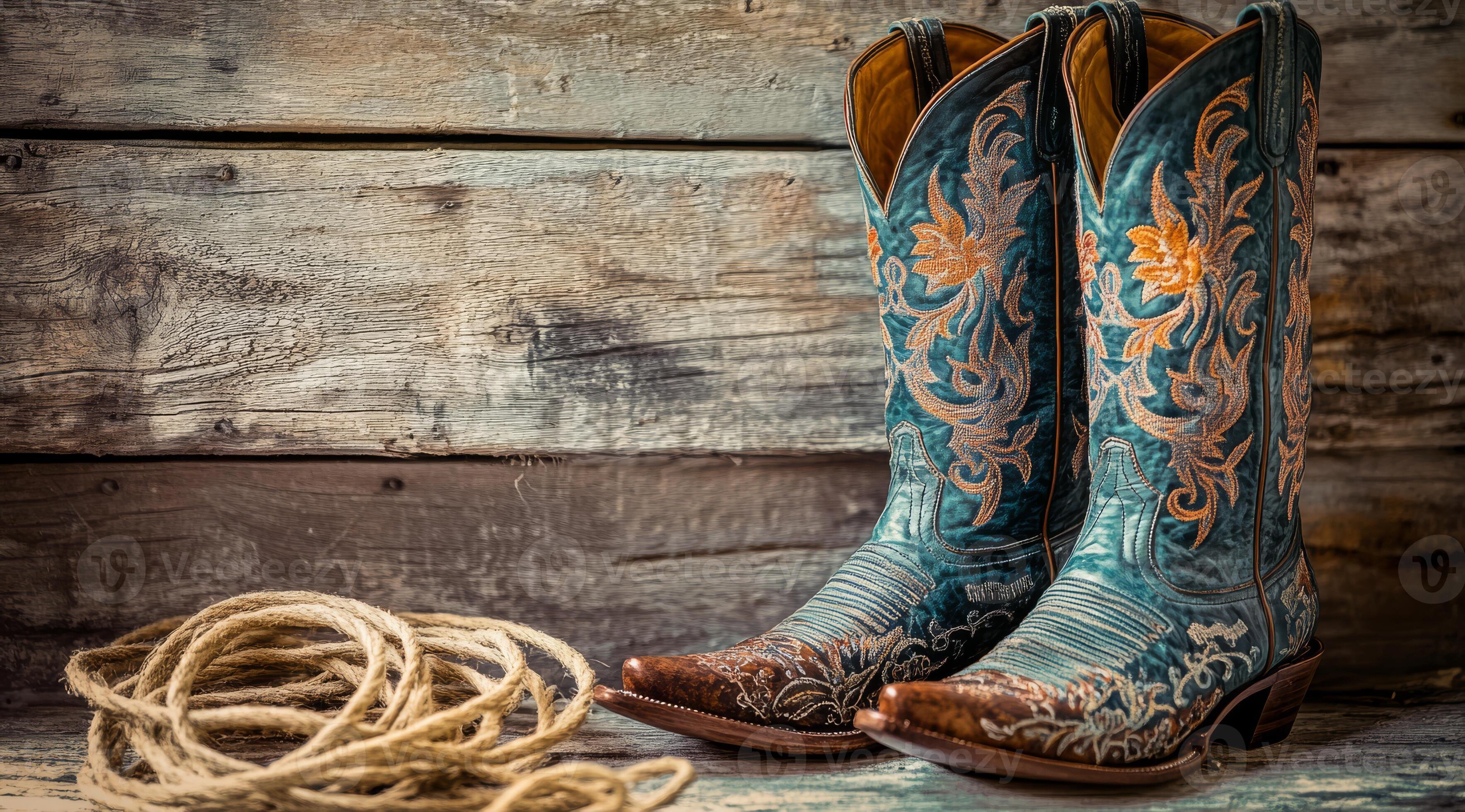Explore a beautiful range of elegant cowboy boots with vibrant colors and intricate designs perfect for adding unique Western flair to your wardrobe and making a statement in any crowd 49003580 Stock ...