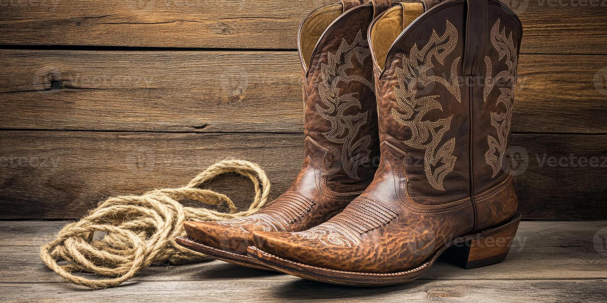 Explore a collection of stylish brown cowboy boots with intricate designs, perfect for a rugged look at country events, blending comfort and style for an elegant standout wardrobe photo
