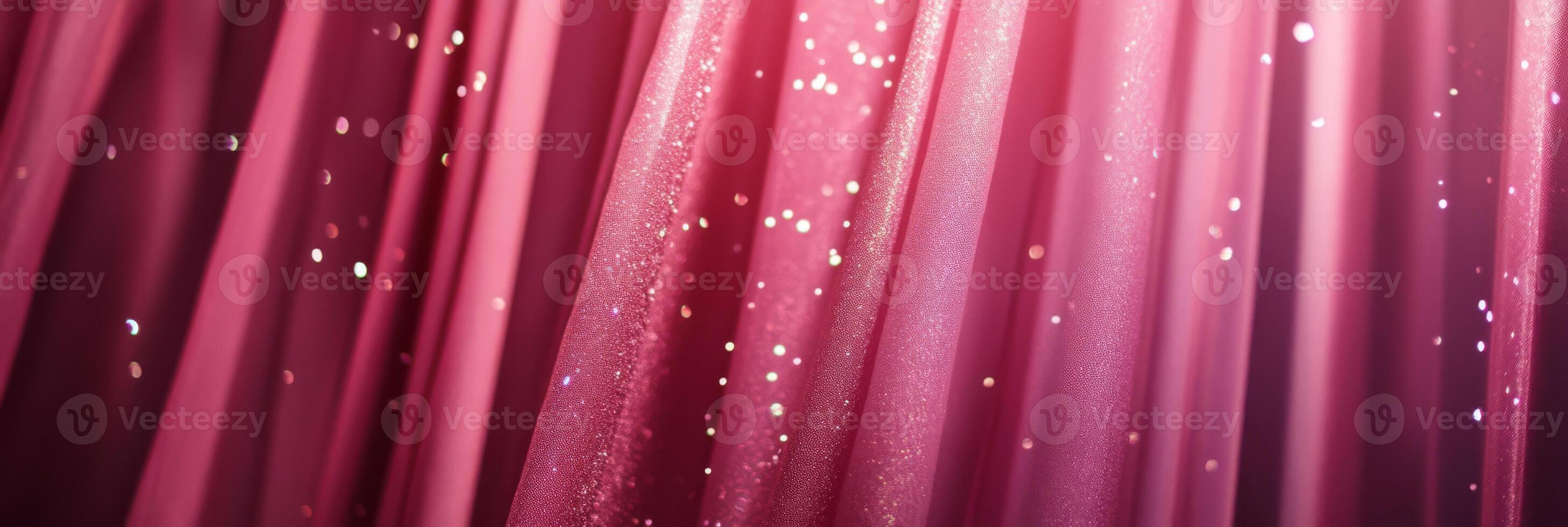 The soft pink fabric drapes elegantly with sparkling details, ideal for sophisticated backgrounds or design projects photo
