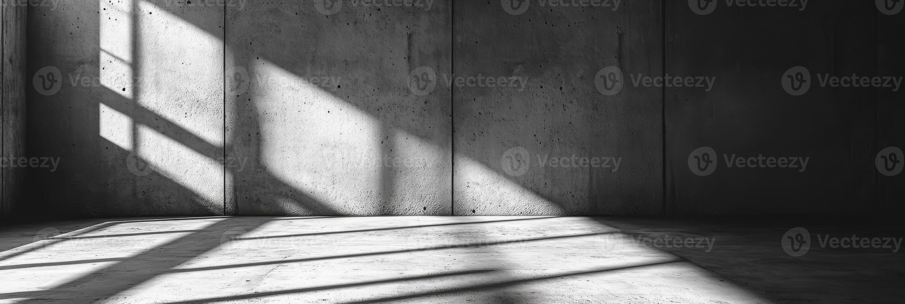 This minimalistic concrete background highlights enchanting light and shadow patterns, making it ideal for product presentations, promotional materials, and visually appealing displays photo