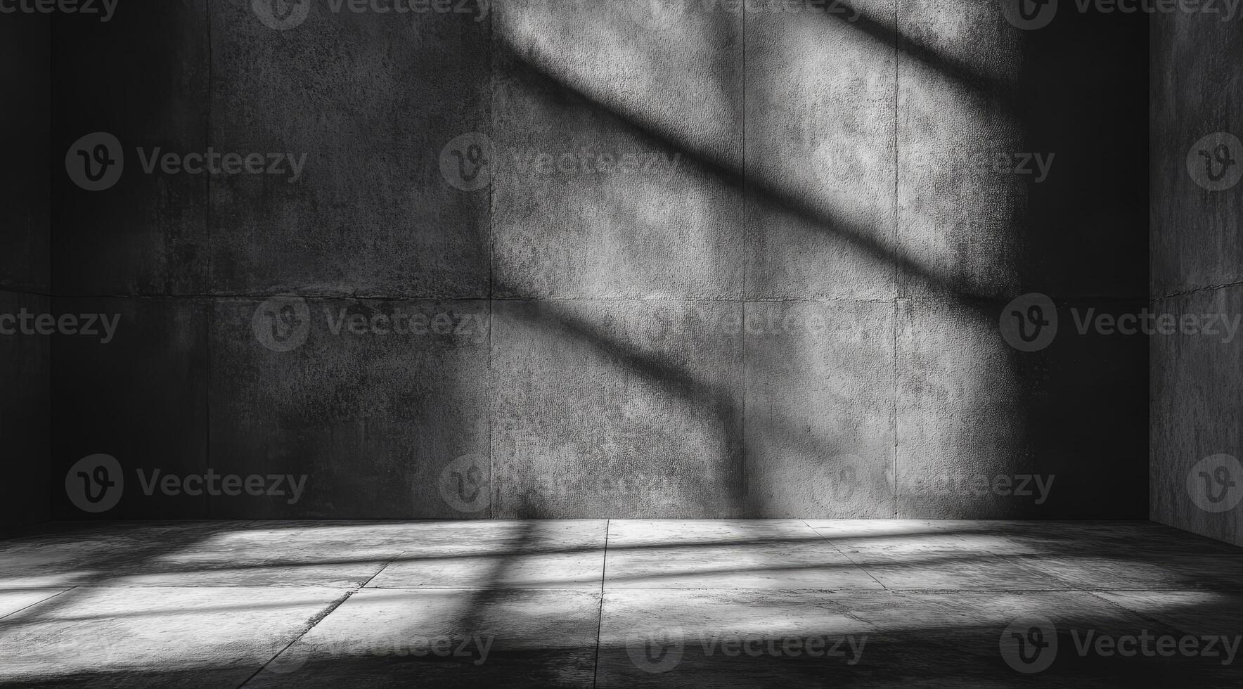 This stylish concrete setting, with its dynamic shadows and curated light, is the perfect backdrop for striking product showcases or presentations that captivate the audiences attention photo