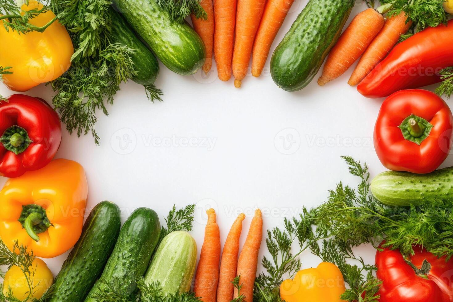 Fresh vegetables with blank space. photo