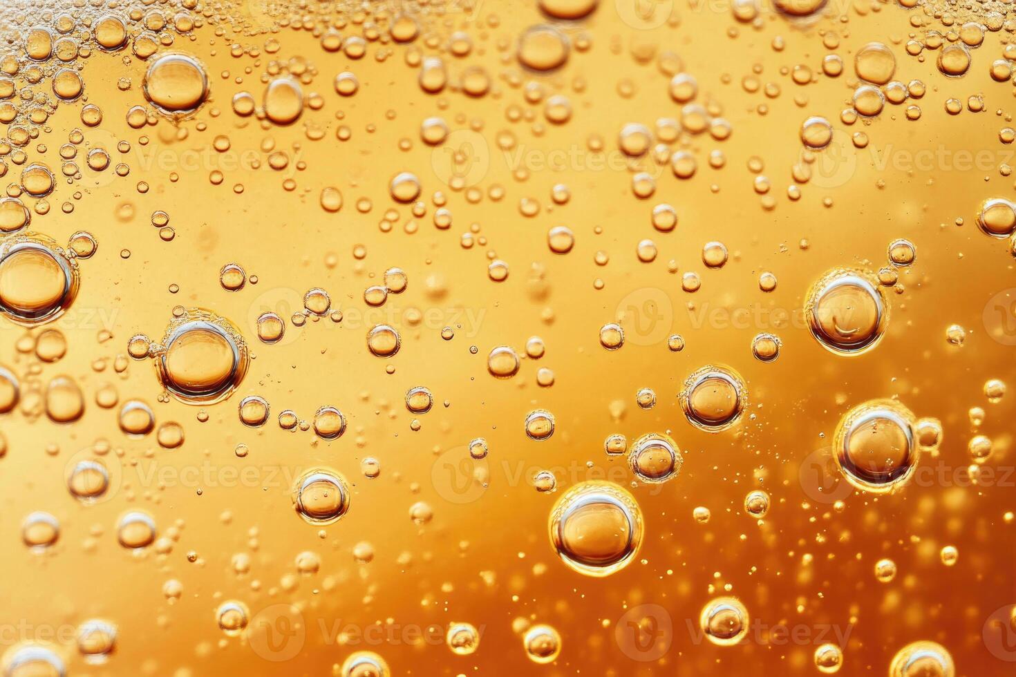 Beer banner with a close-up of beer bubbles and space for text. photo