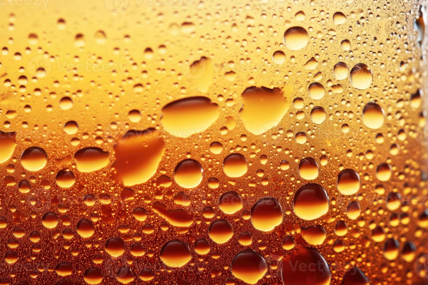Beer banner with a close-up of beer bubbles and space for text. photo