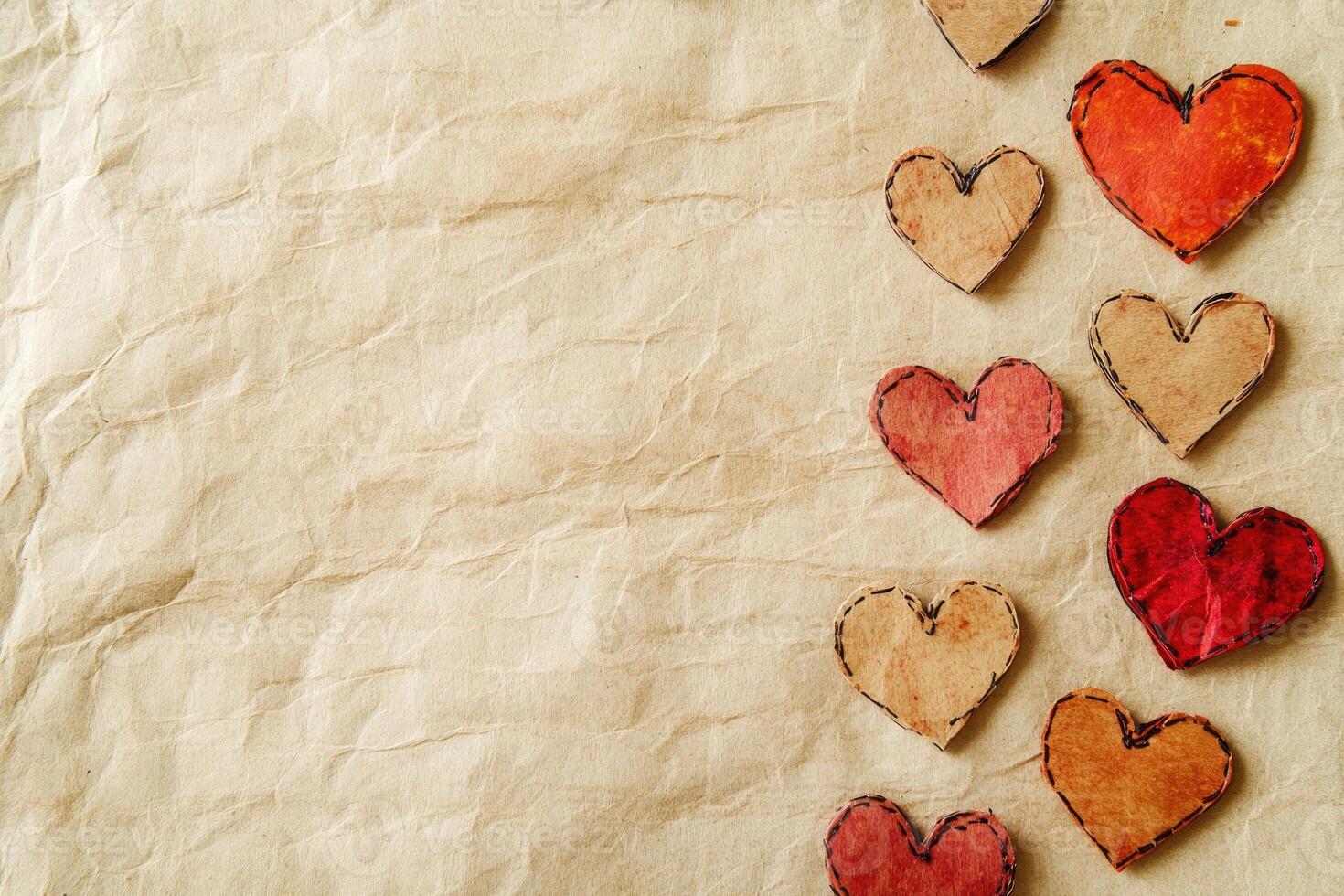 A handmade love letter with space for text. photo