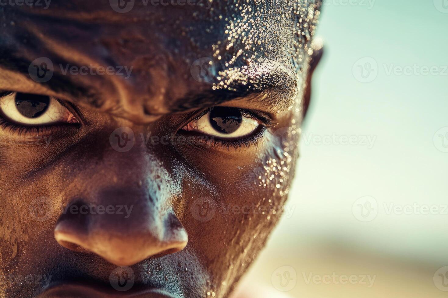 Athlete after releasing the shot put. photo