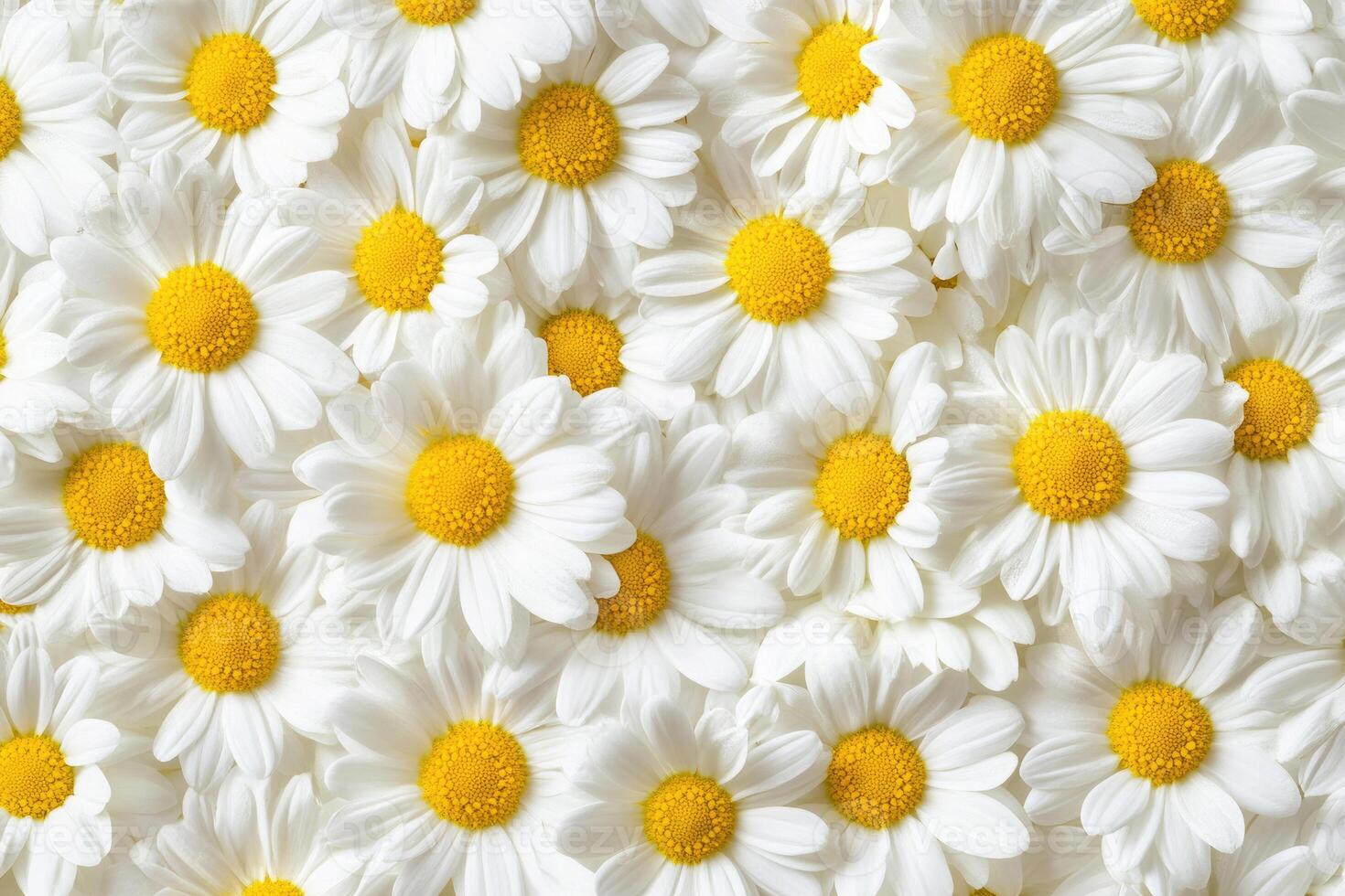 A charming display of daisies creates a fresh, sunny background. photo