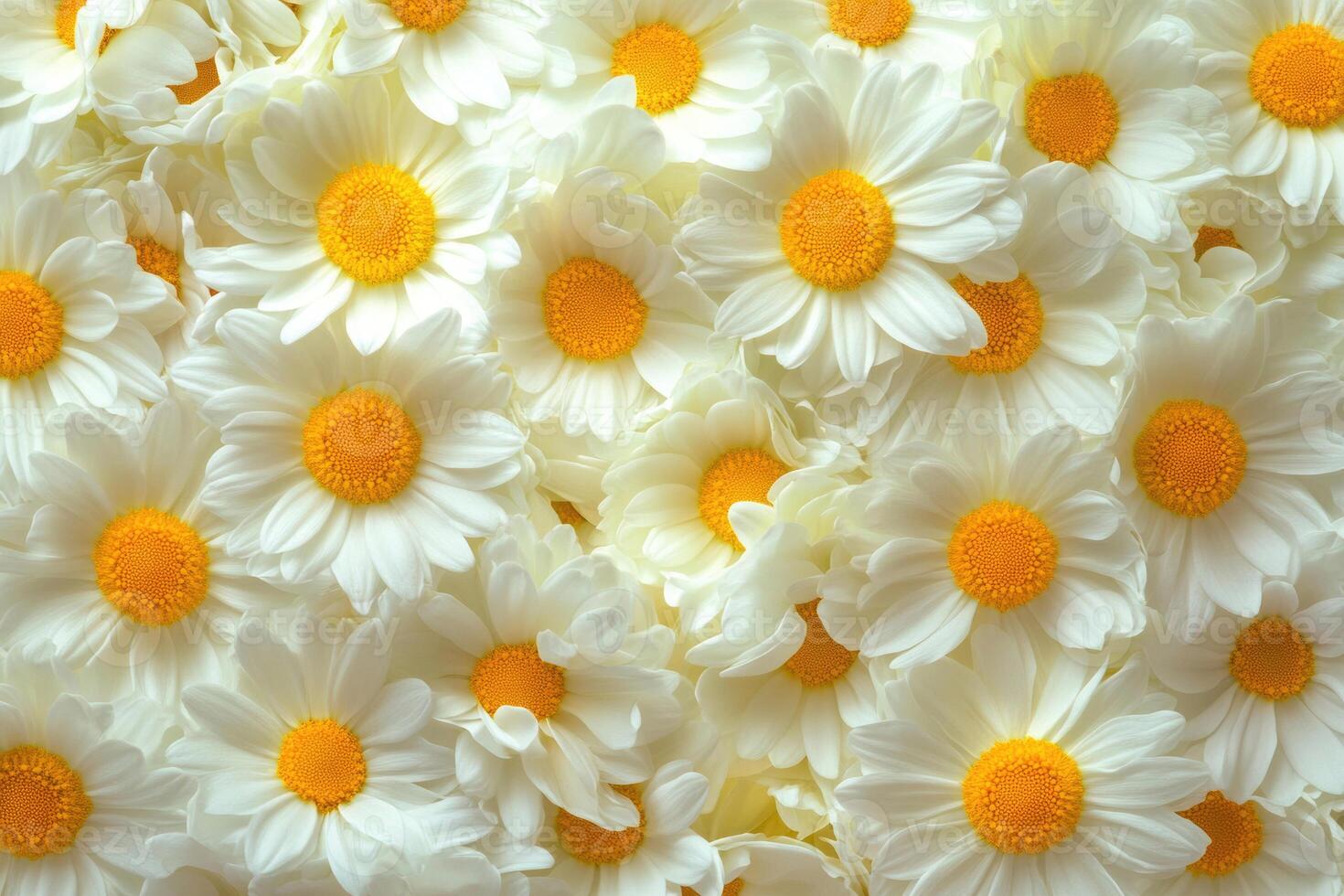 A charming display of daisies creates a fresh, sunny background. photo