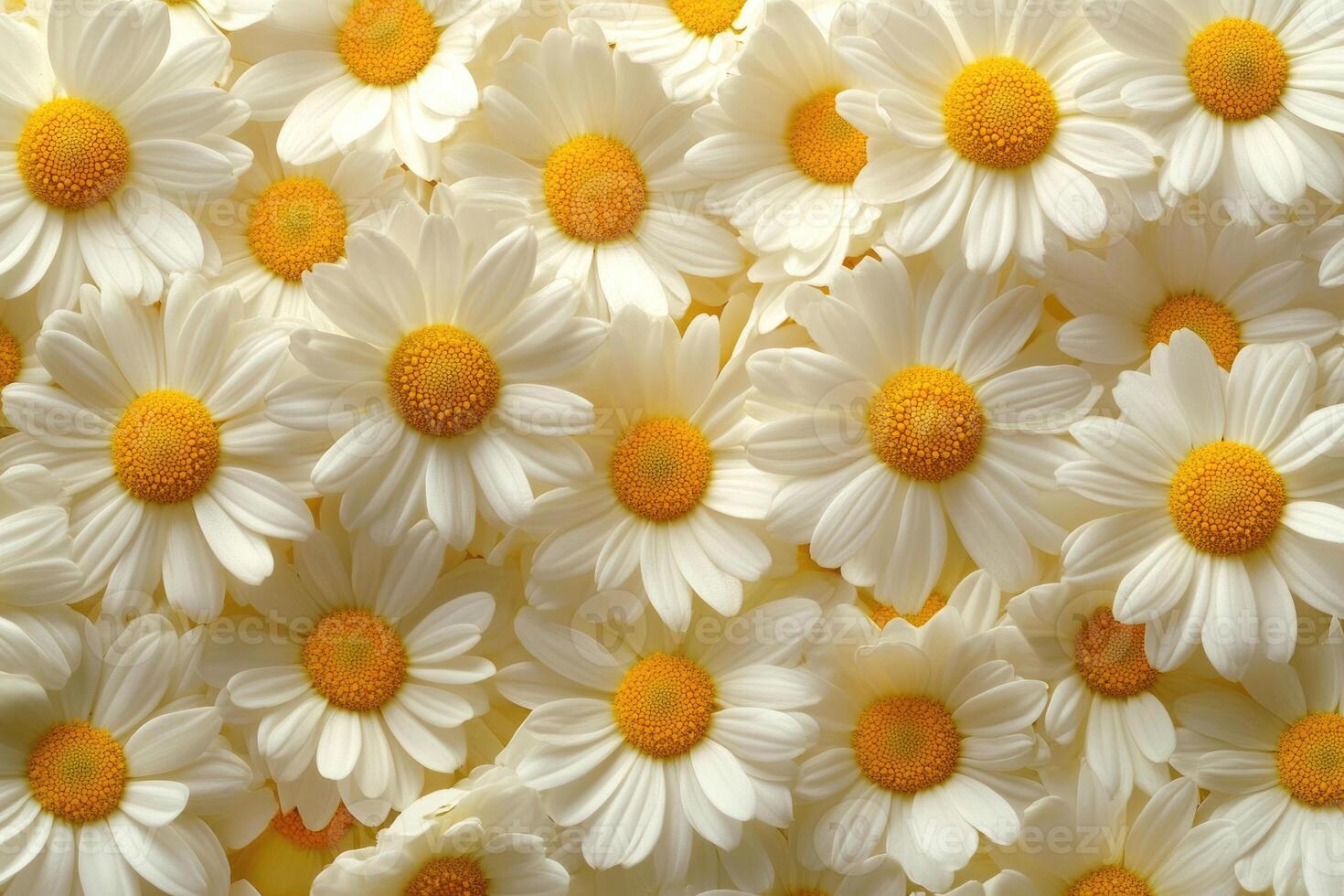 A charming display of daisies creates a fresh, sunny background. photo