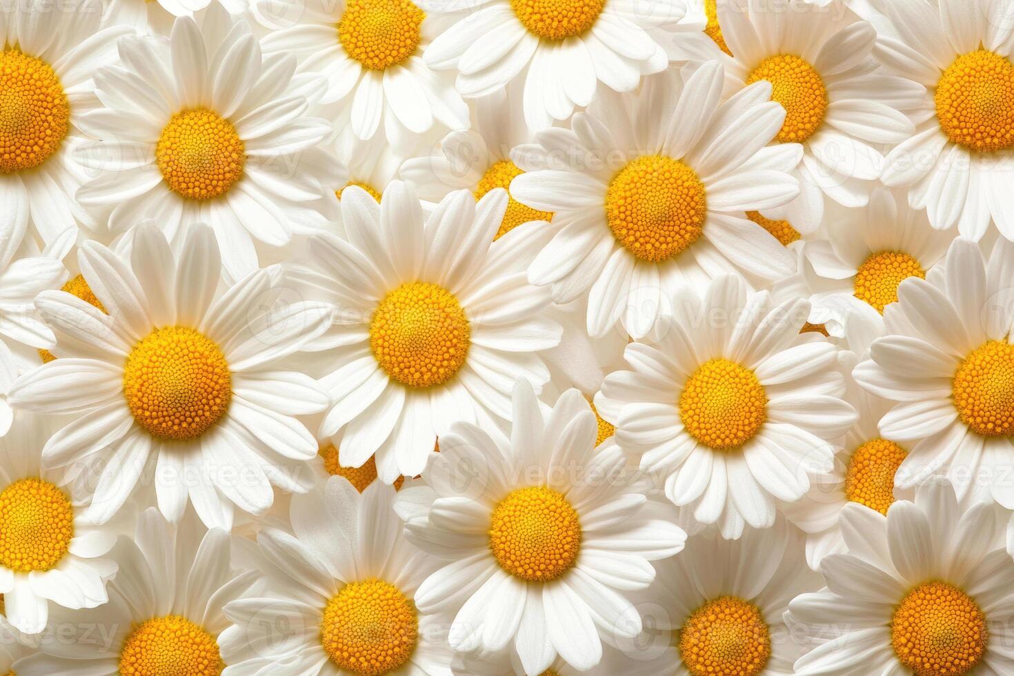 A charming display of daisies creates a fresh, sunny background. photo