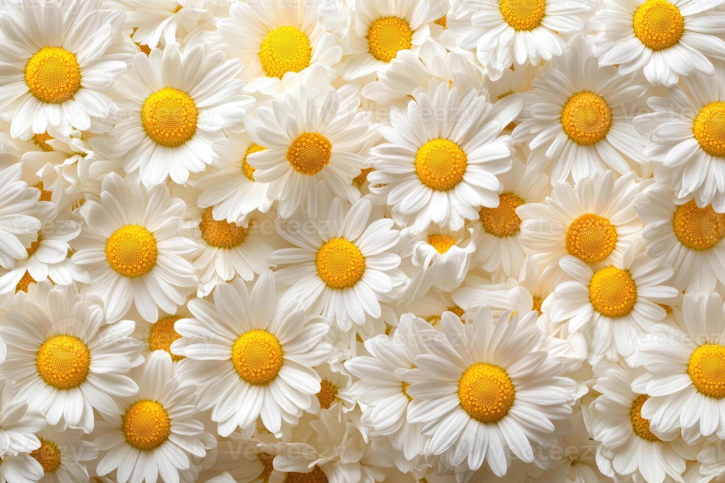 A charming display of daisies creates a fresh, sunny background. photo
