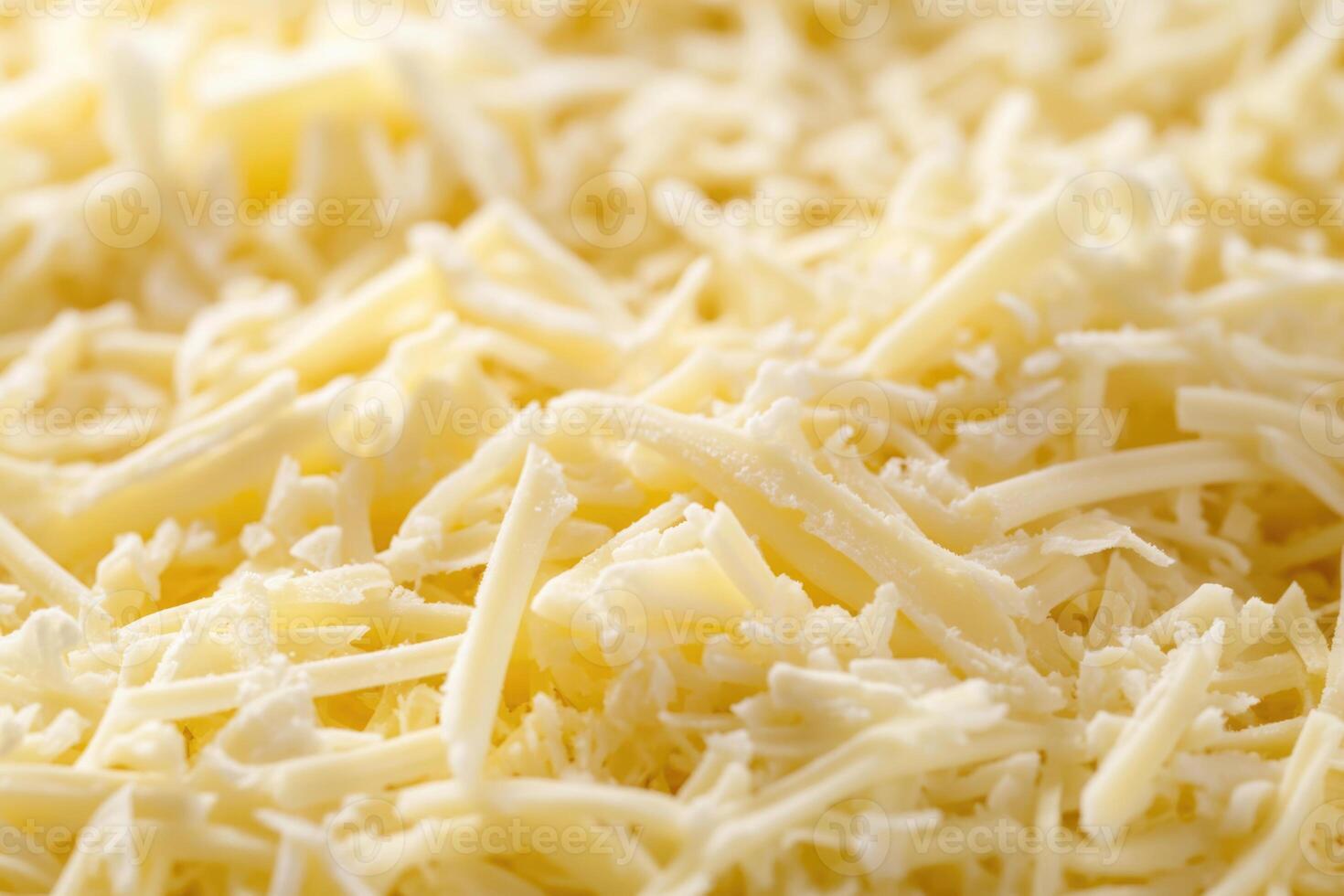 A textured layer of shredded cheese forms a rich, appetizing background. photo