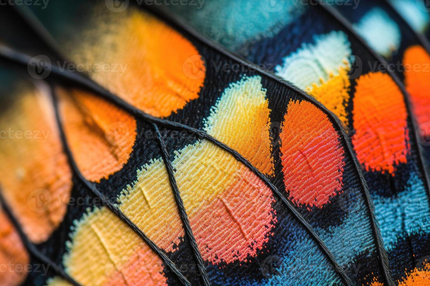 The colorful and detailed pattern of a butterfly wing. photo